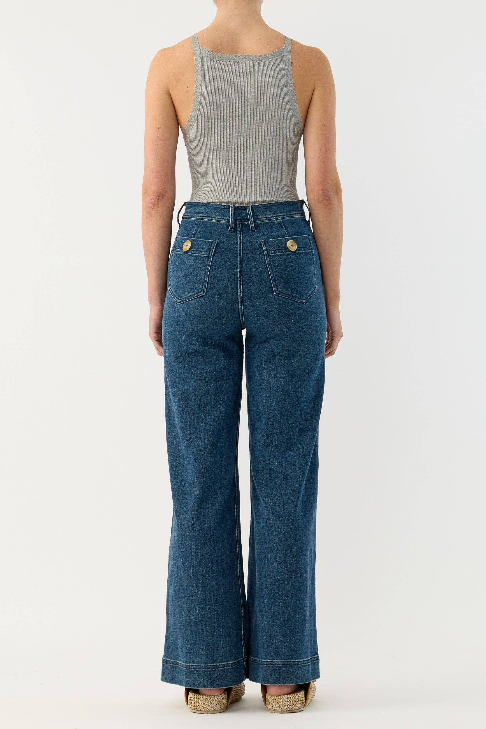 Clover Ribbed Silk-Cotton Tank