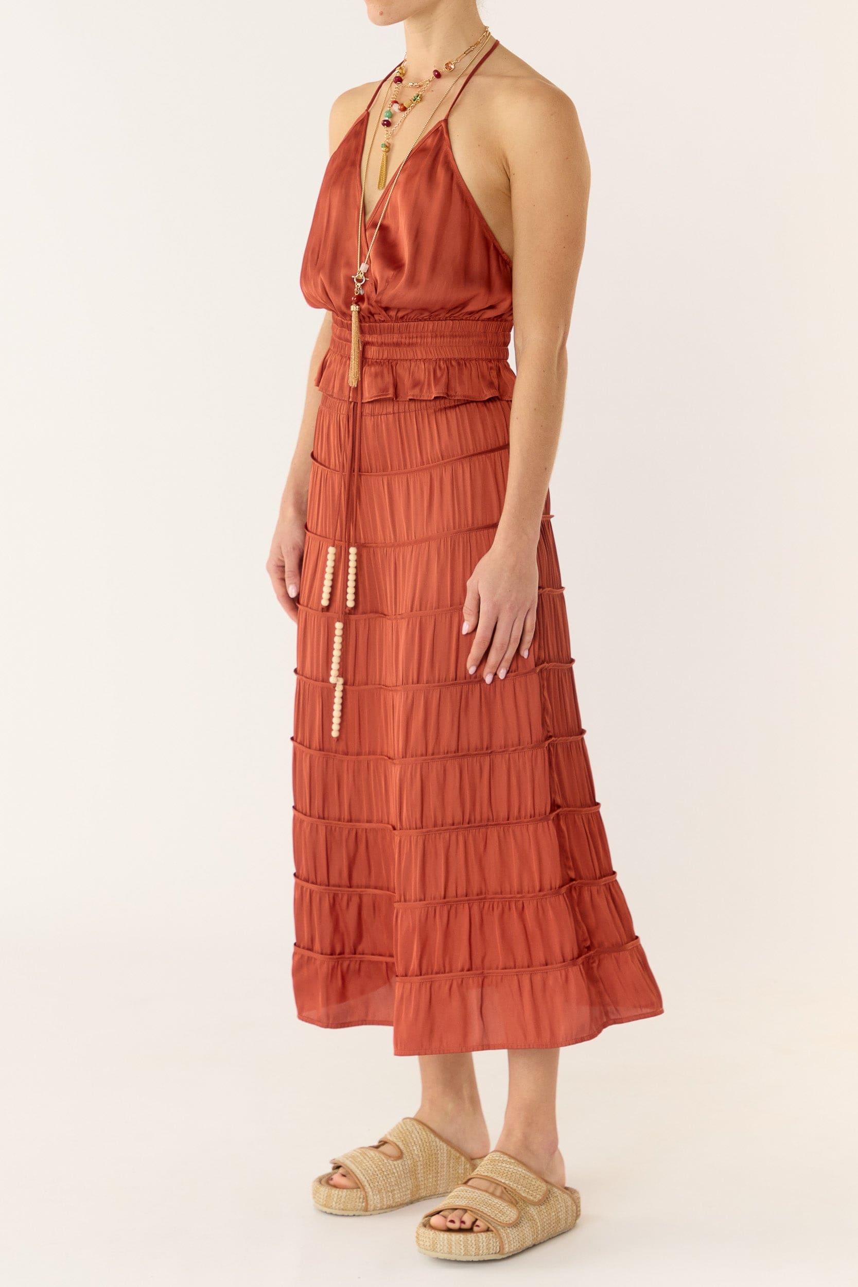 Alina Satin Halter Top