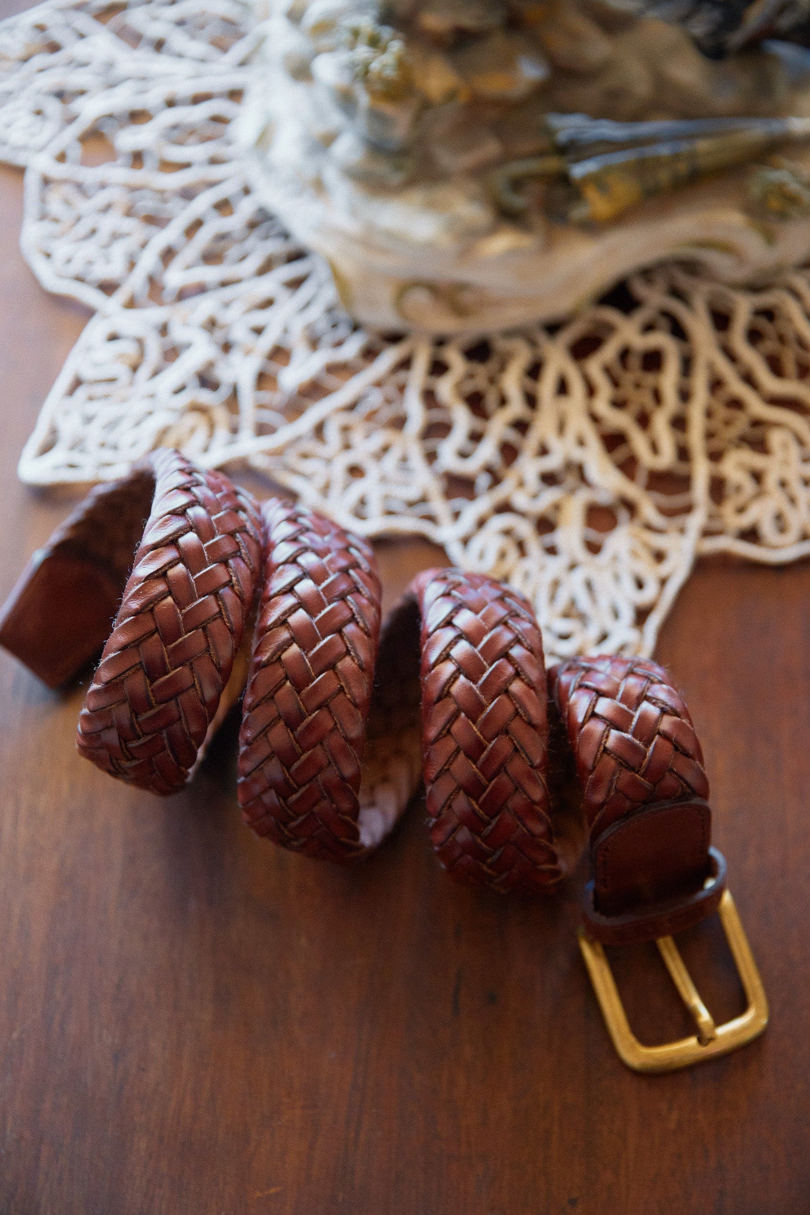 Vermont Plaited Leather Belt