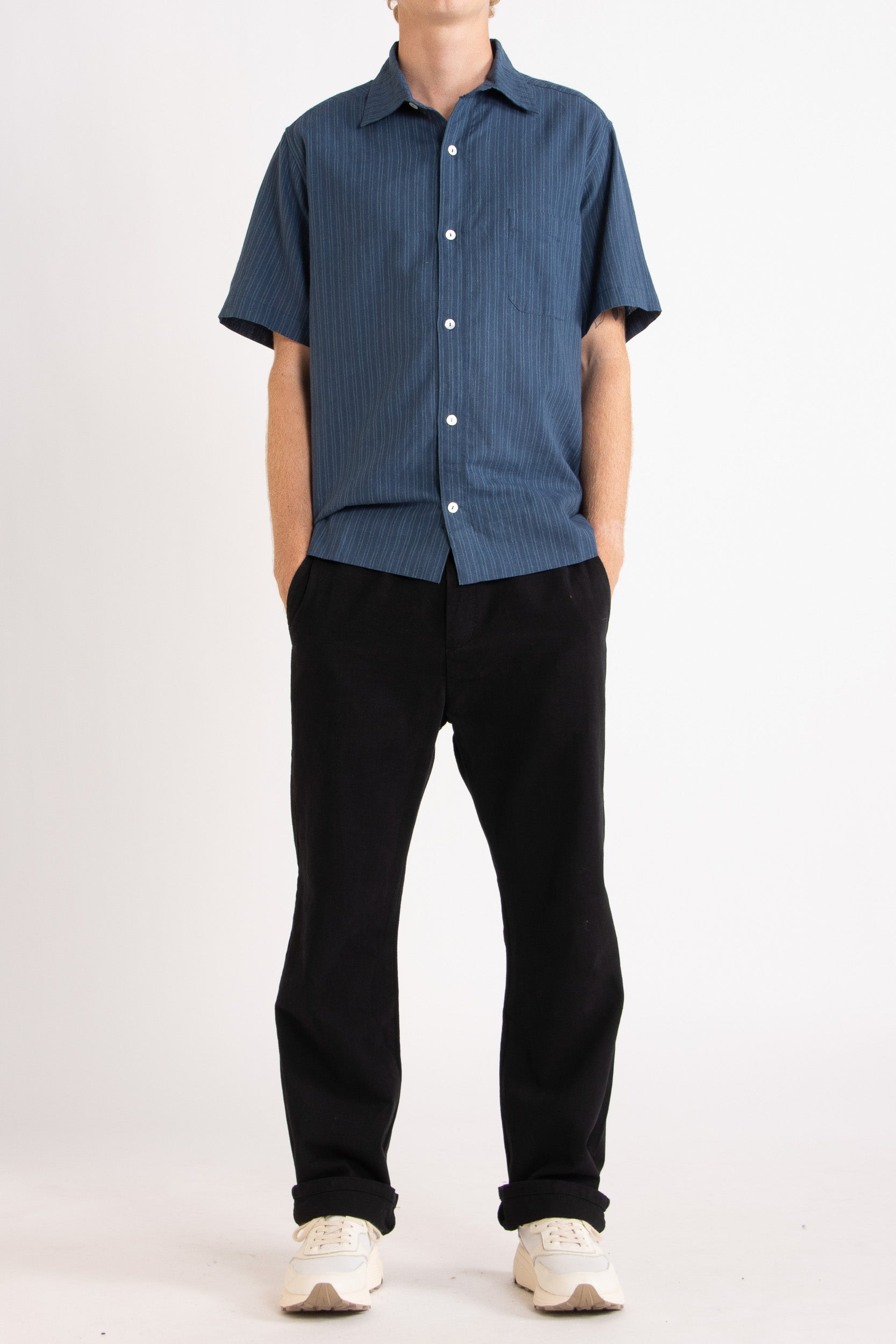 Late Nights Hemp Cotton Short Sleeve Shirt