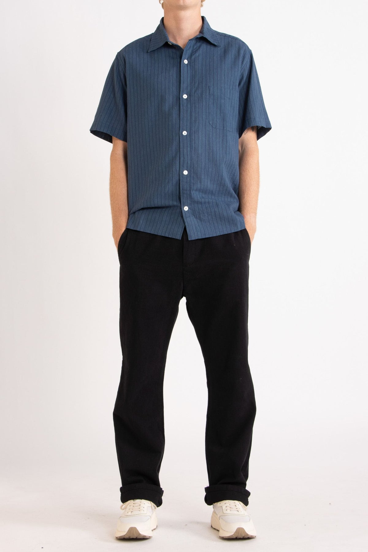 Late Nights Hemp Cotton Short Sleeve Shirt