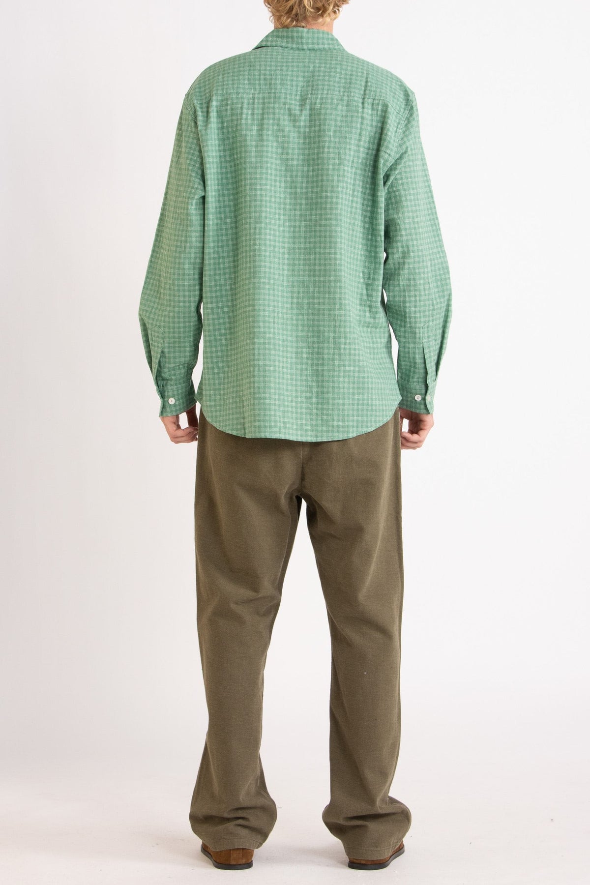 Lawrence Check Hemp Cotton Shirt