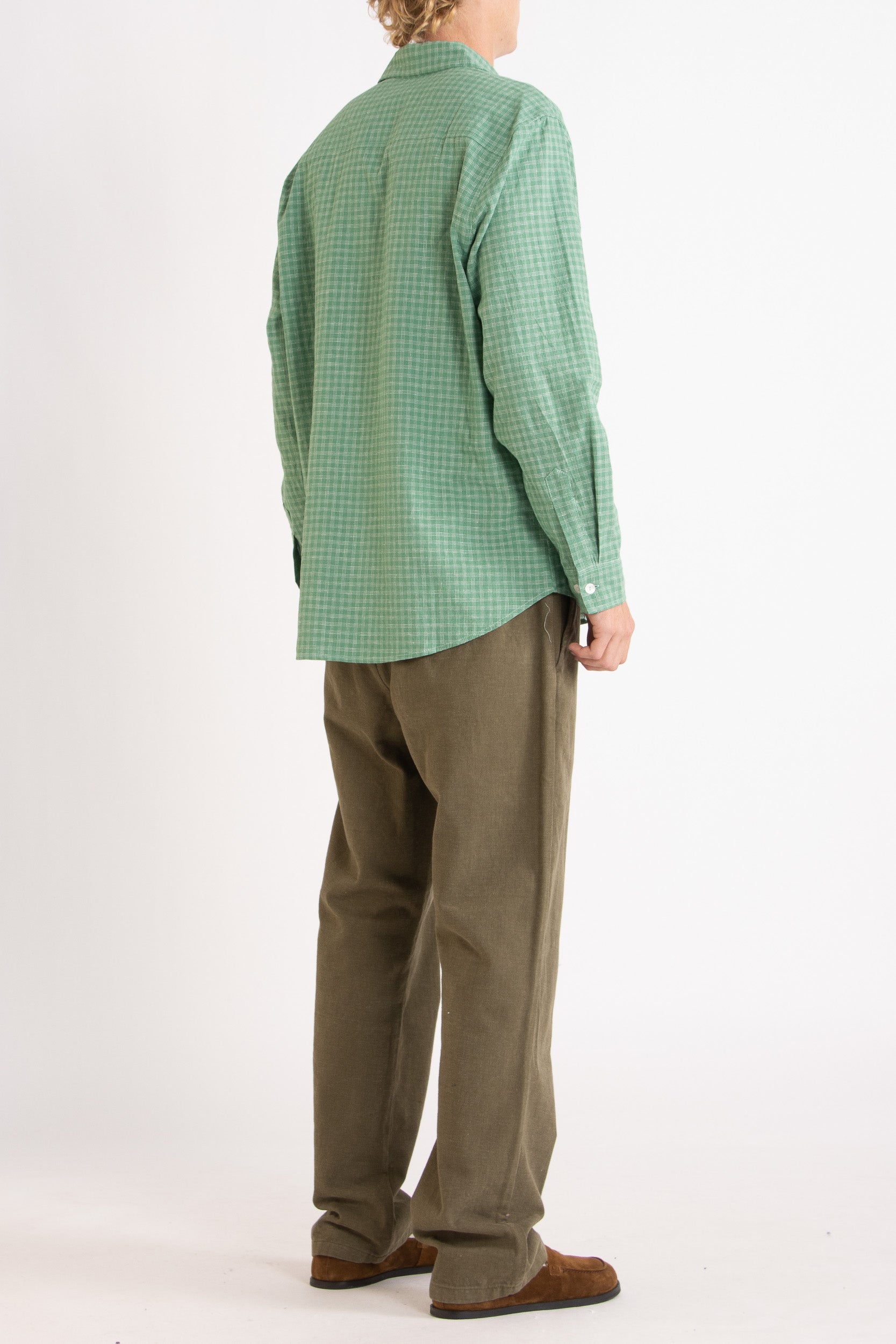 Lawrence Check Hemp Cotton Shirt