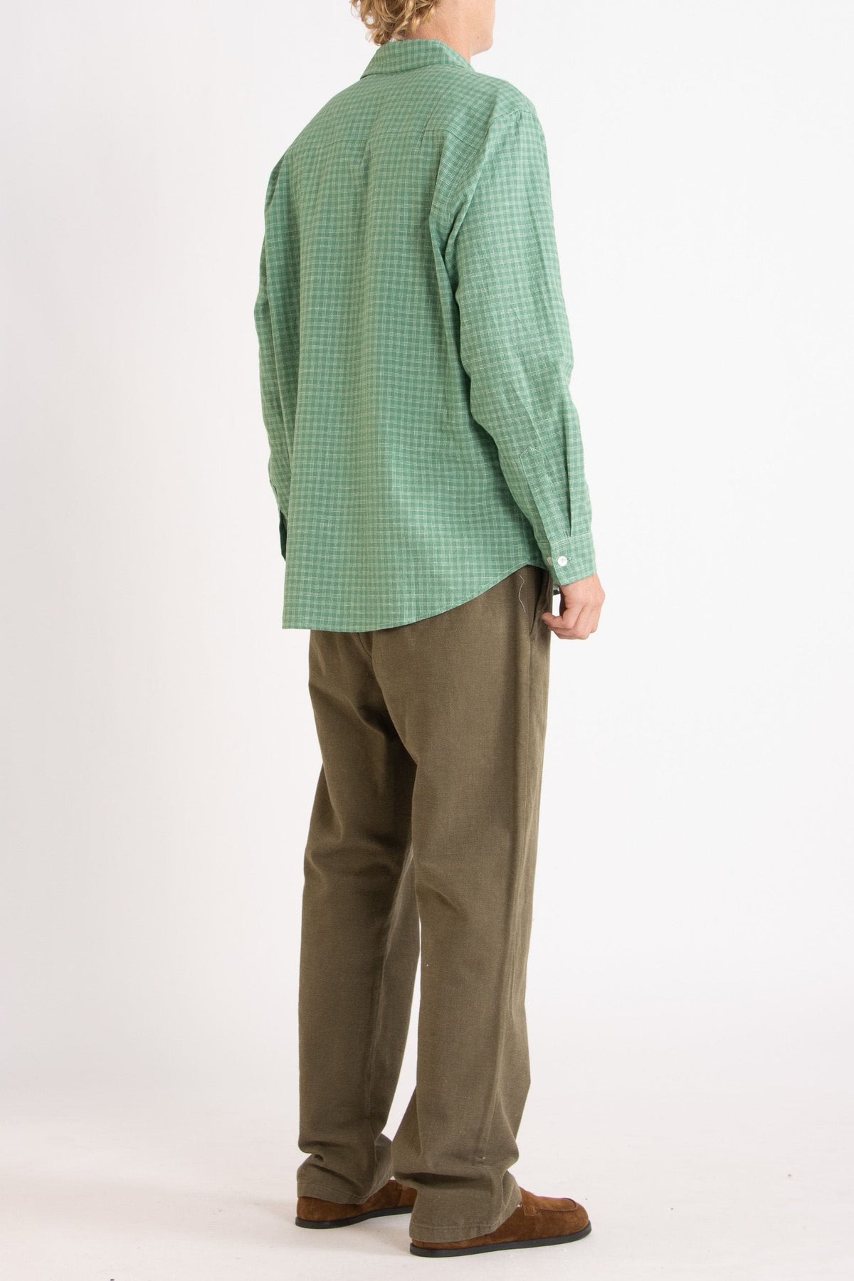 Lawrence Check Hemp Cotton Shirt