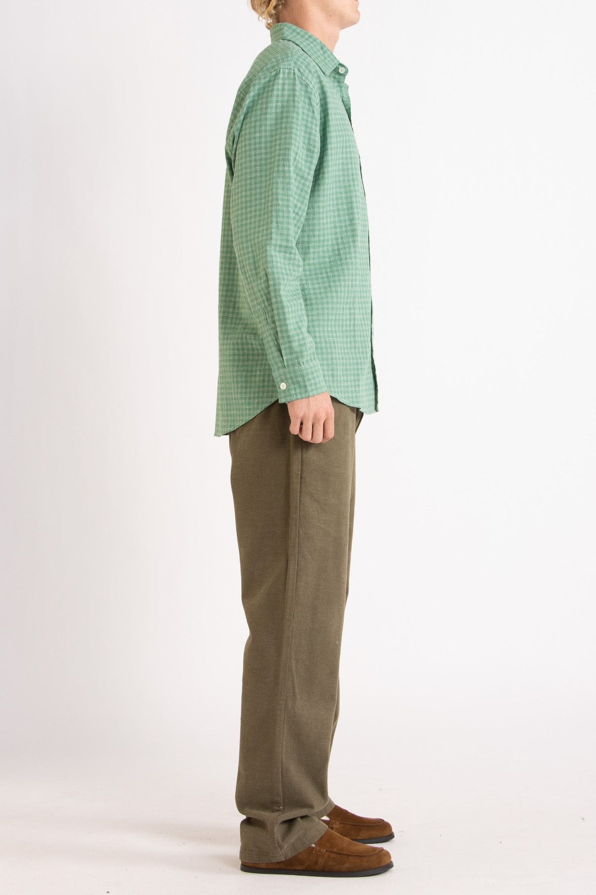 Lawrence Check Hemp Cotton Shirt