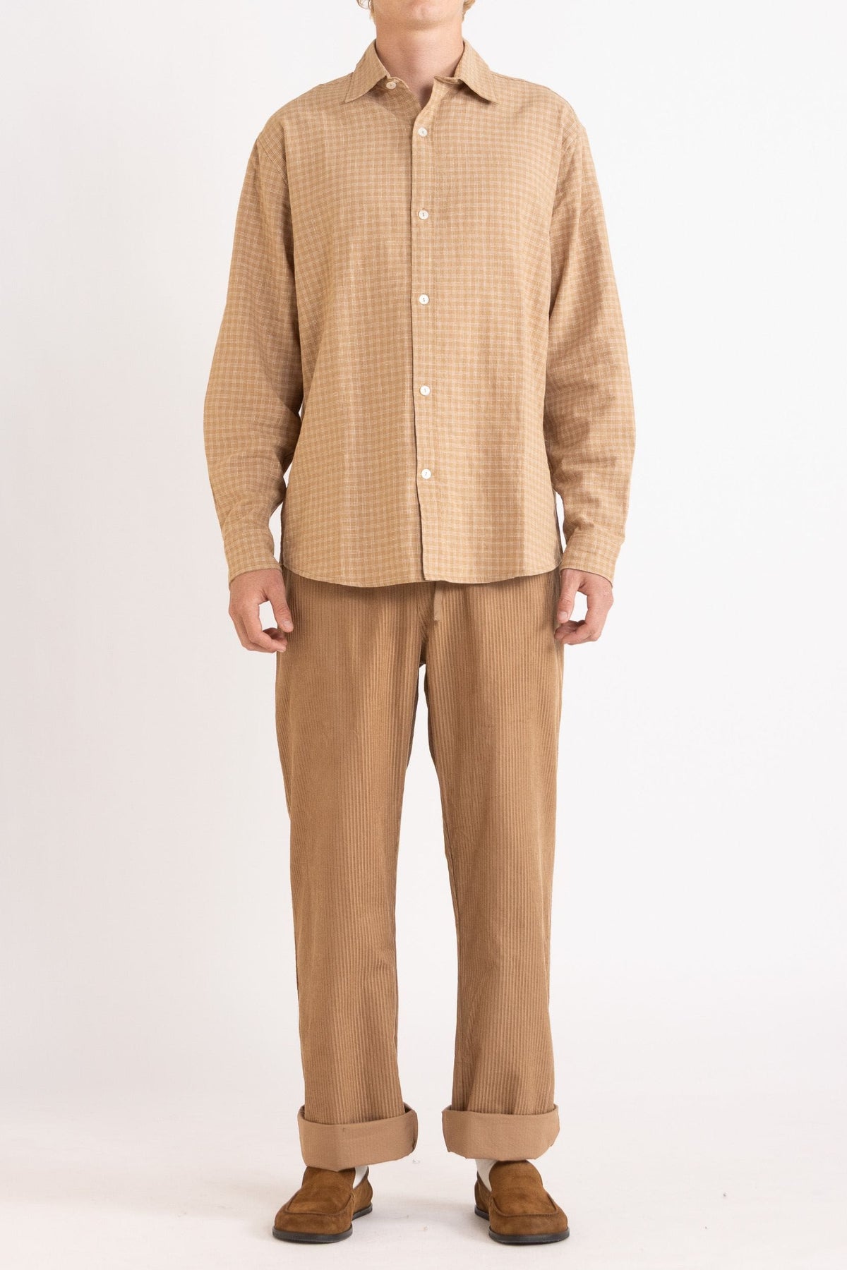 Lawrence Check Hemp Cotton Shirt
