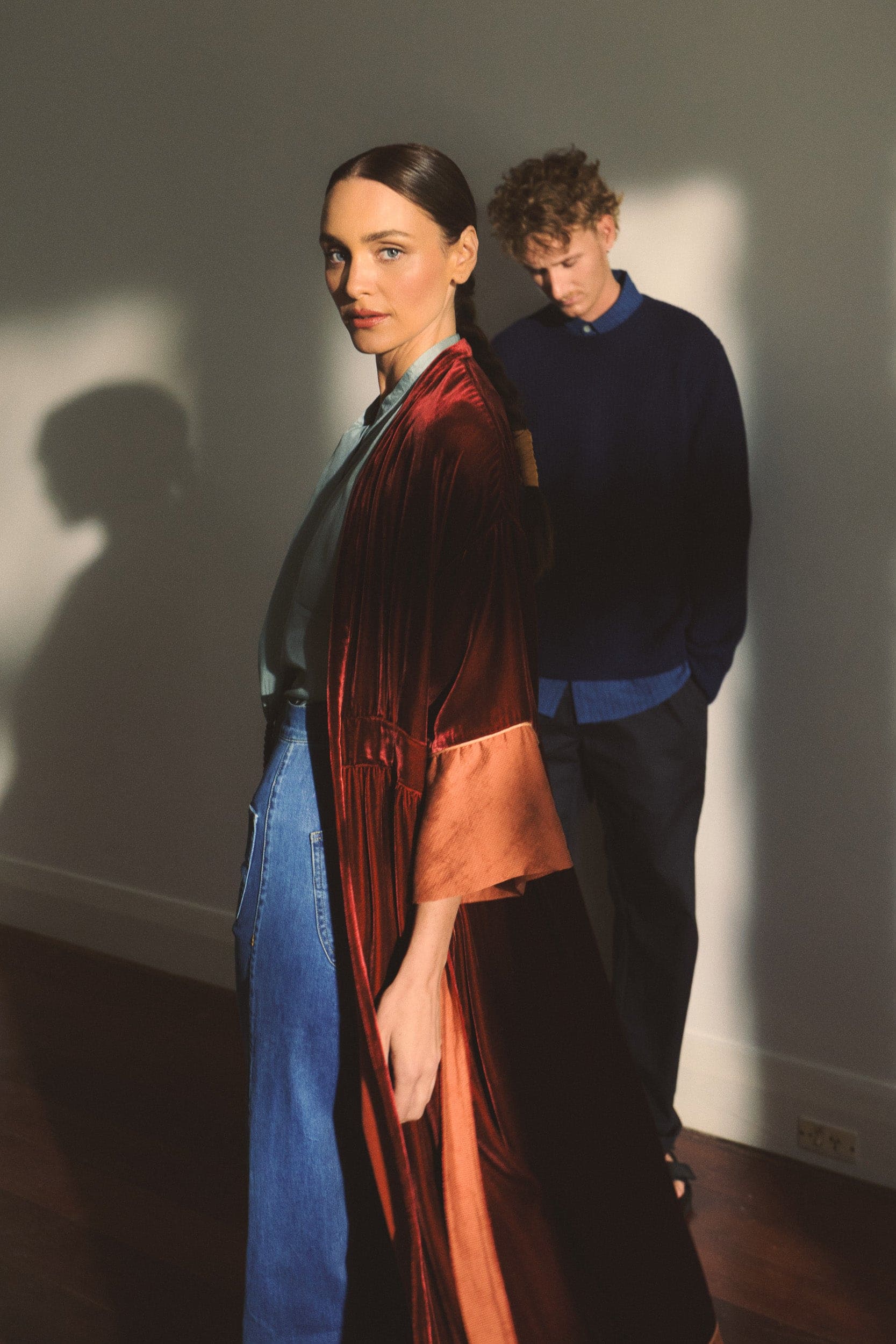 Deme Velvet Satin Duster