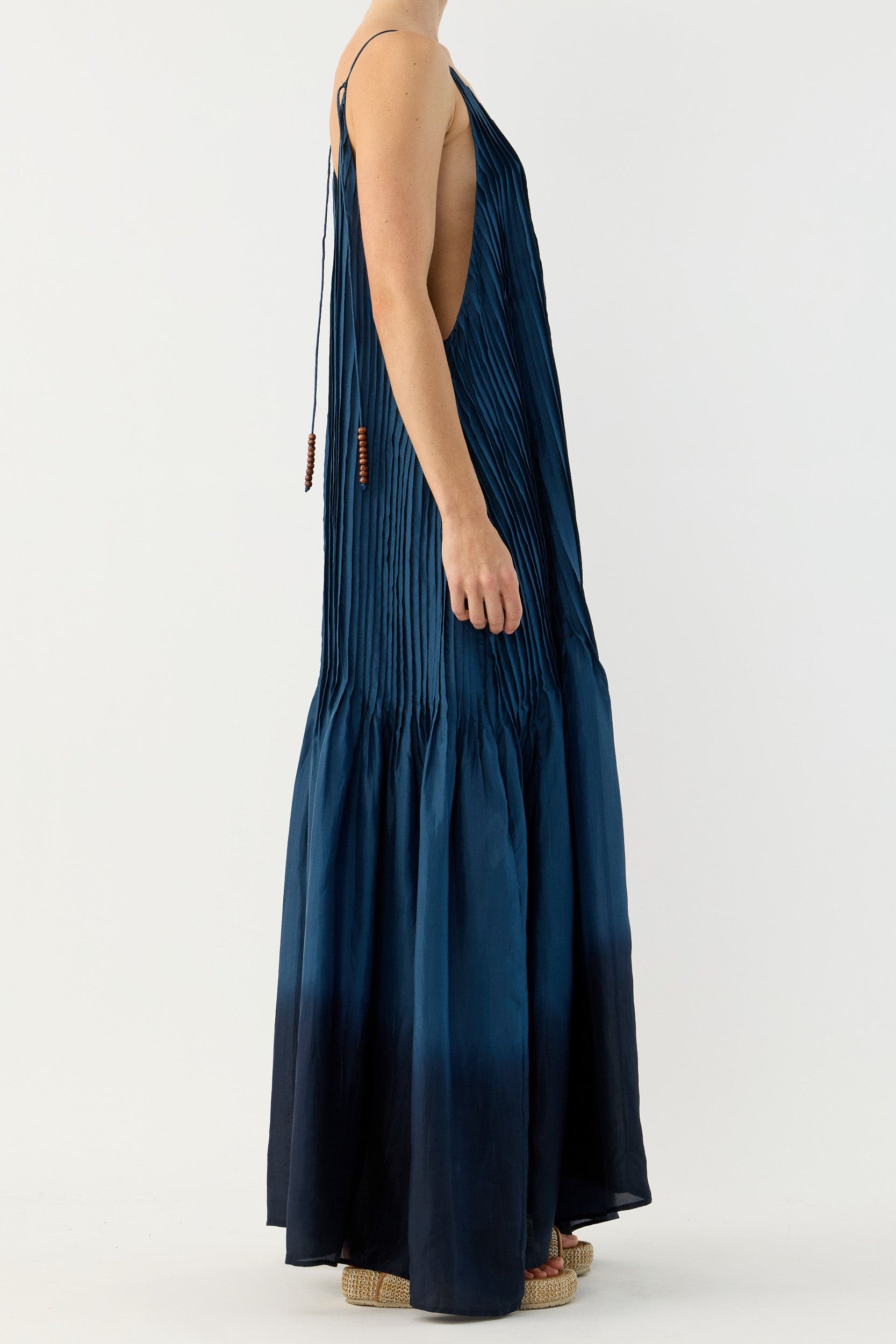 Ottavia Silk Dip-Dye Cami Dress