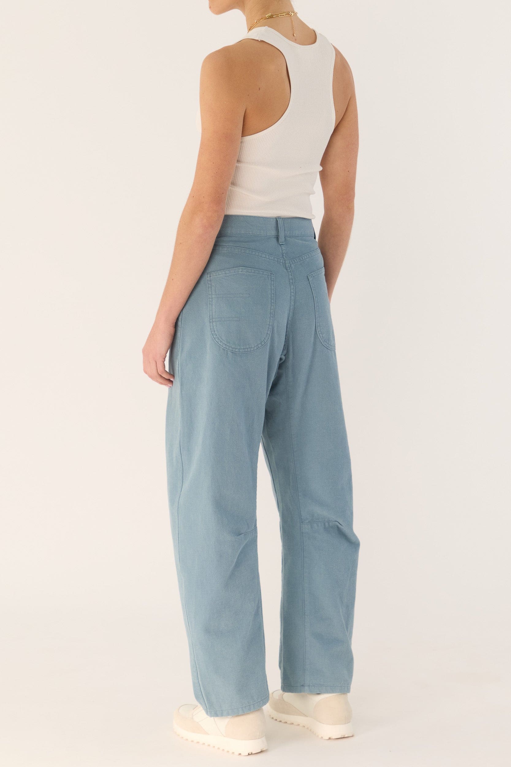 Clover Ribbed Silk-Cotton Scoop Neck Singlet