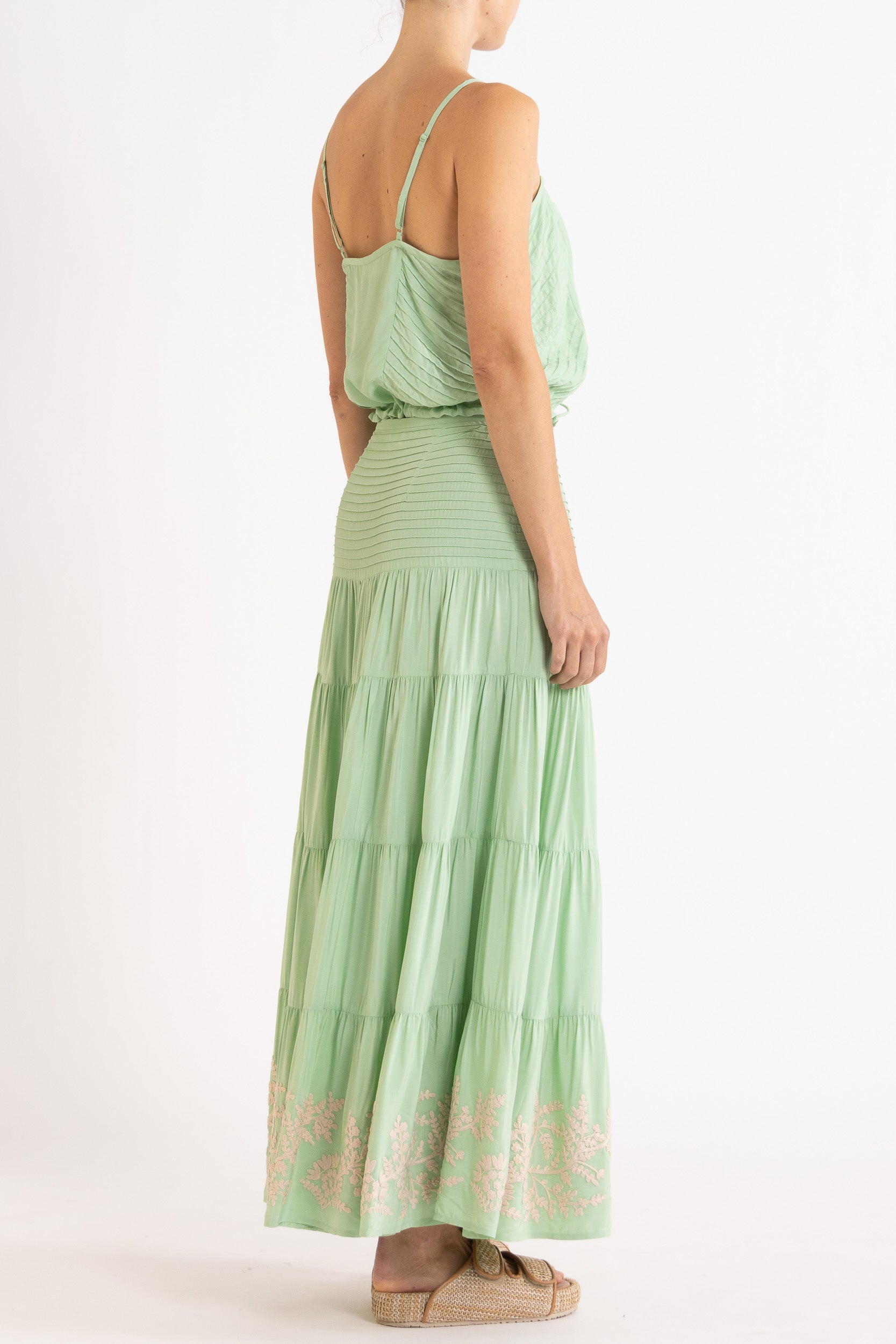 Elsie Embroidered Cami Mint