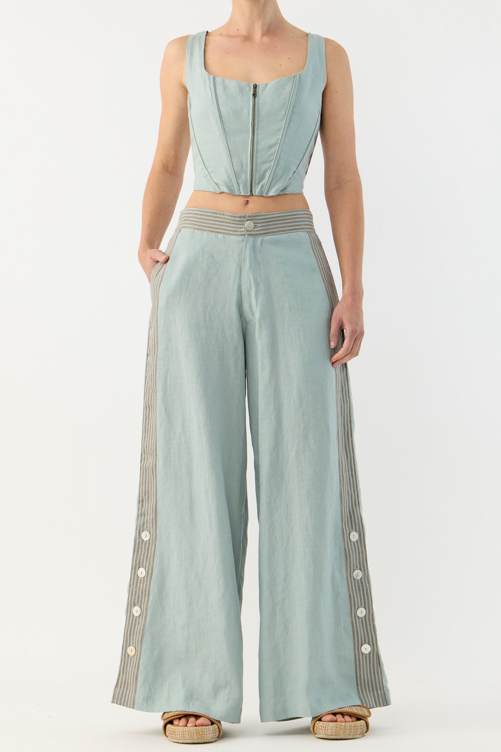 Seven Wide Leg Linen Pant