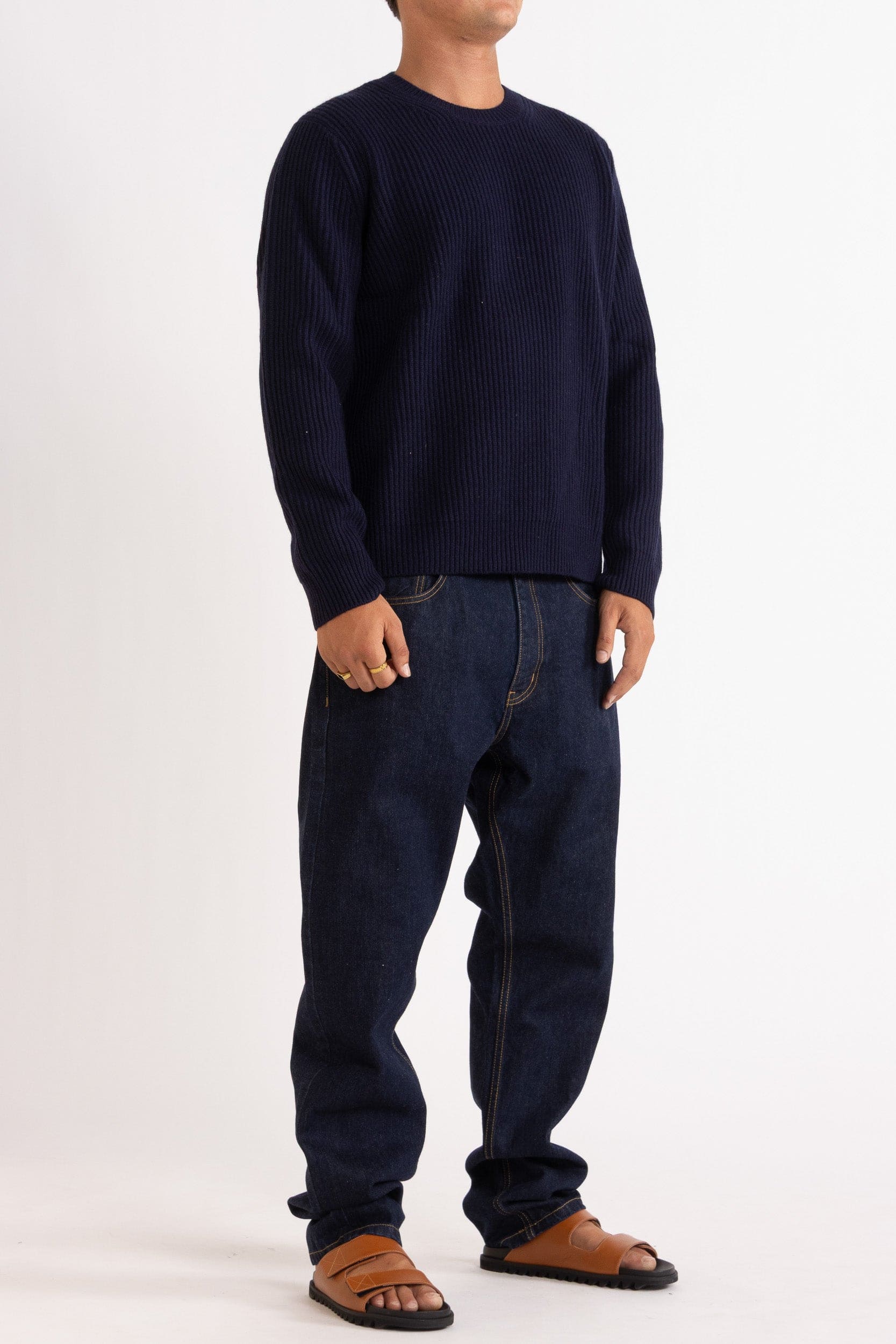 Marcus Wool-Cashmere Crew Sweater