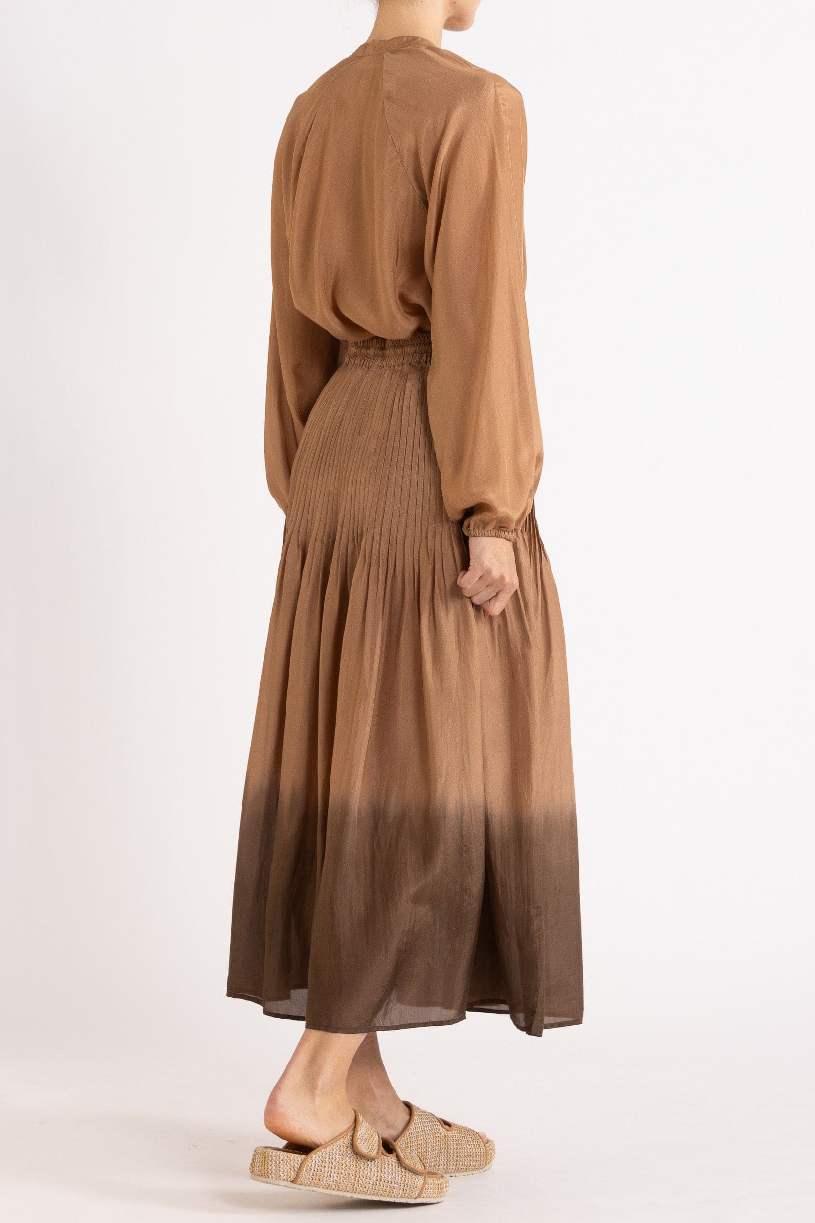 Ottavia Silk Dip-Dye Skirt