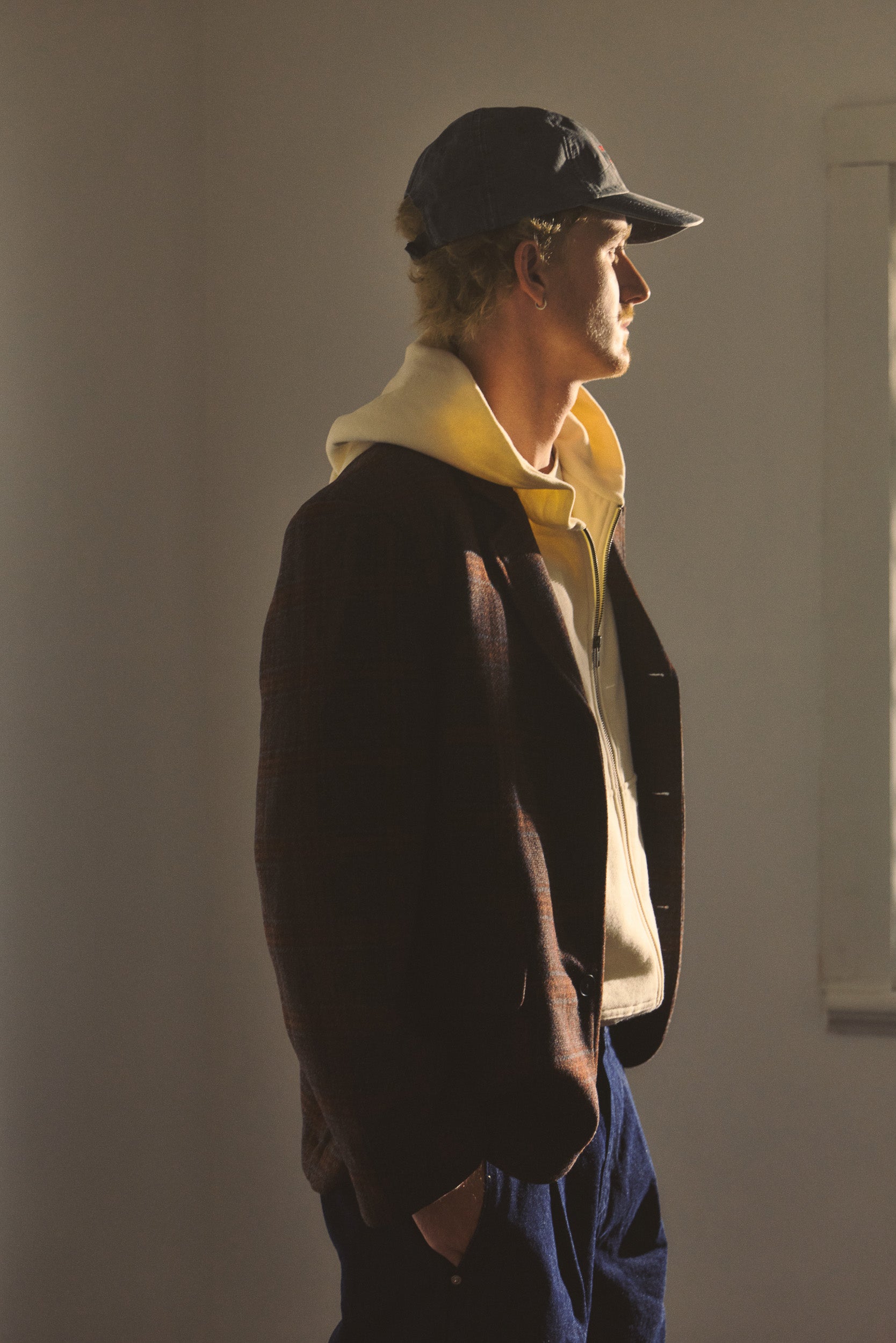 Anders Cotton Logo Zip Hoodie