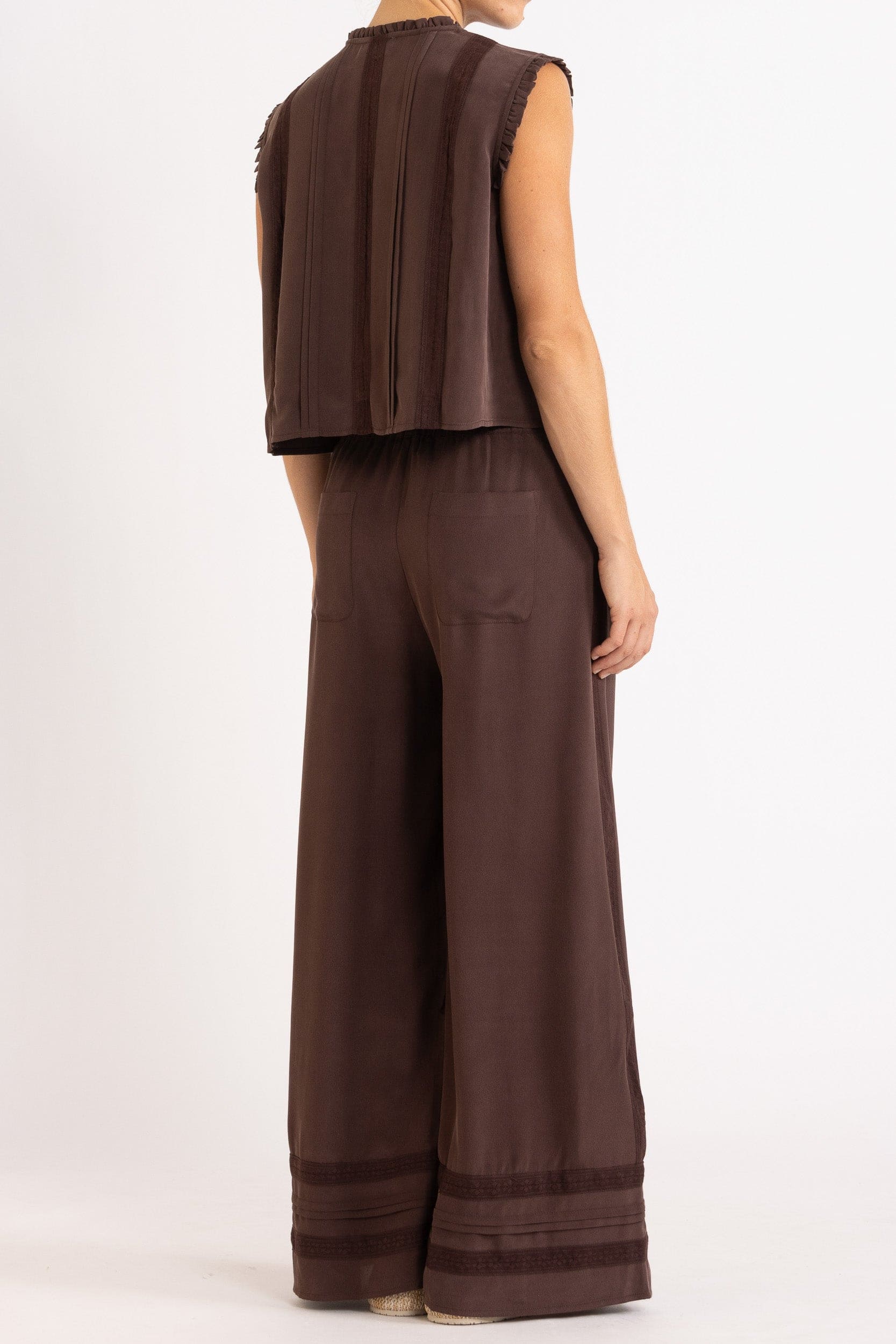 Albrey Silk Crepe Pant