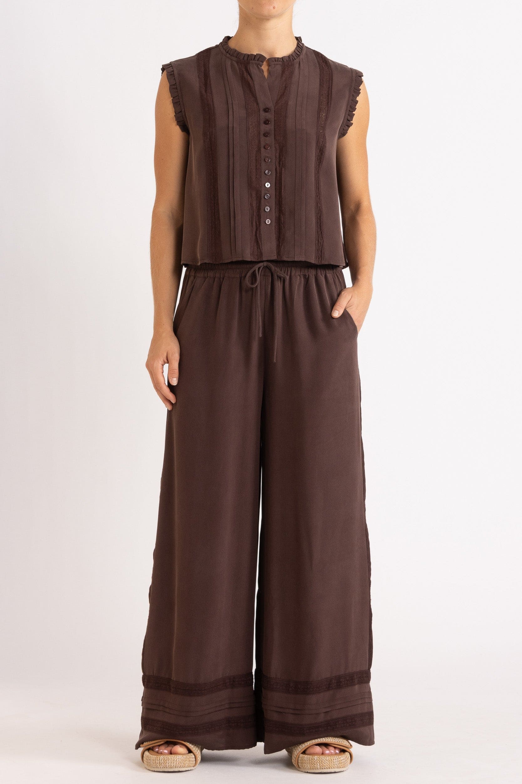 Albrey Silk Crepe Pant