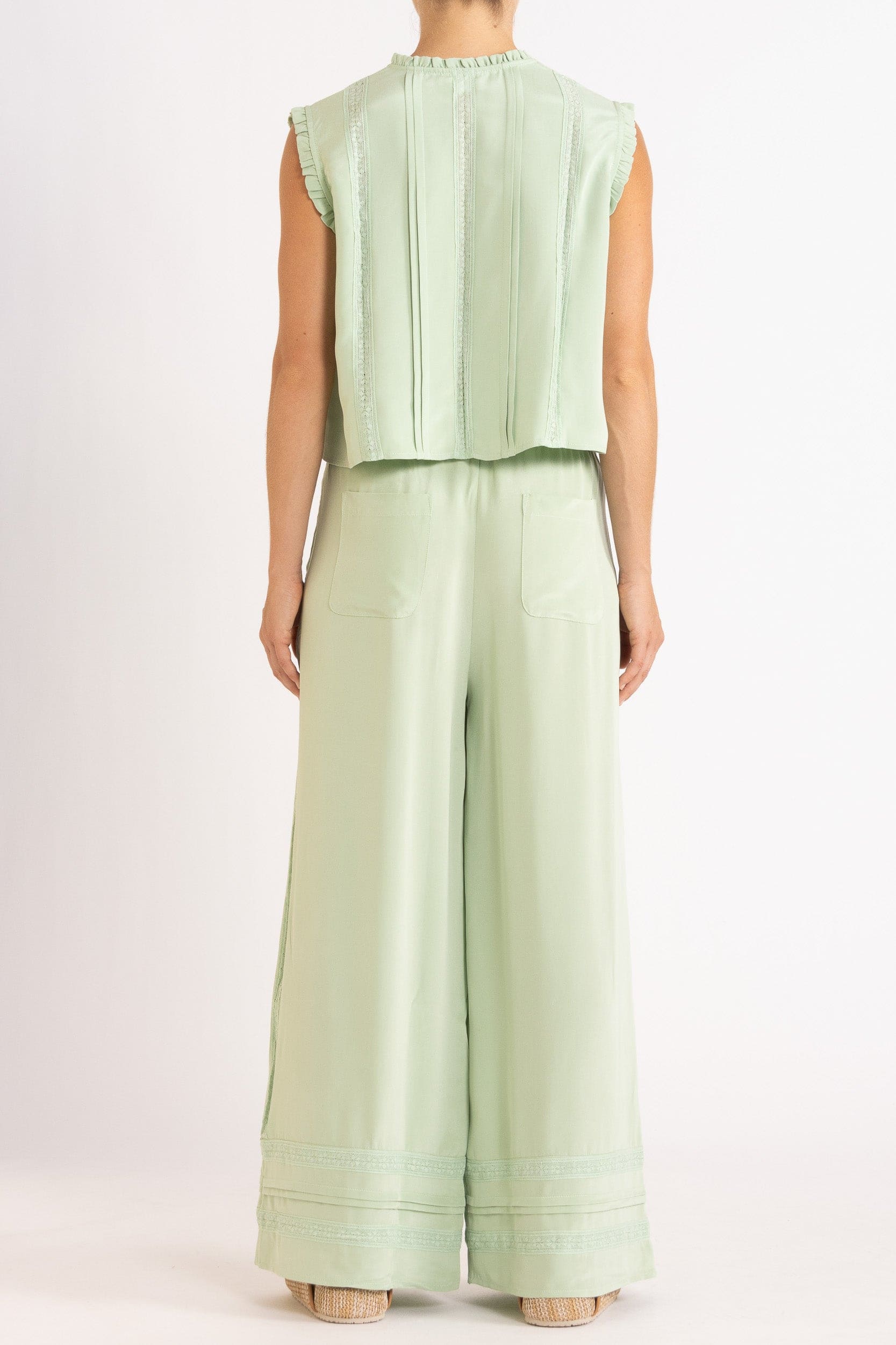 Albrey Silk Crepe Sleeveless Top