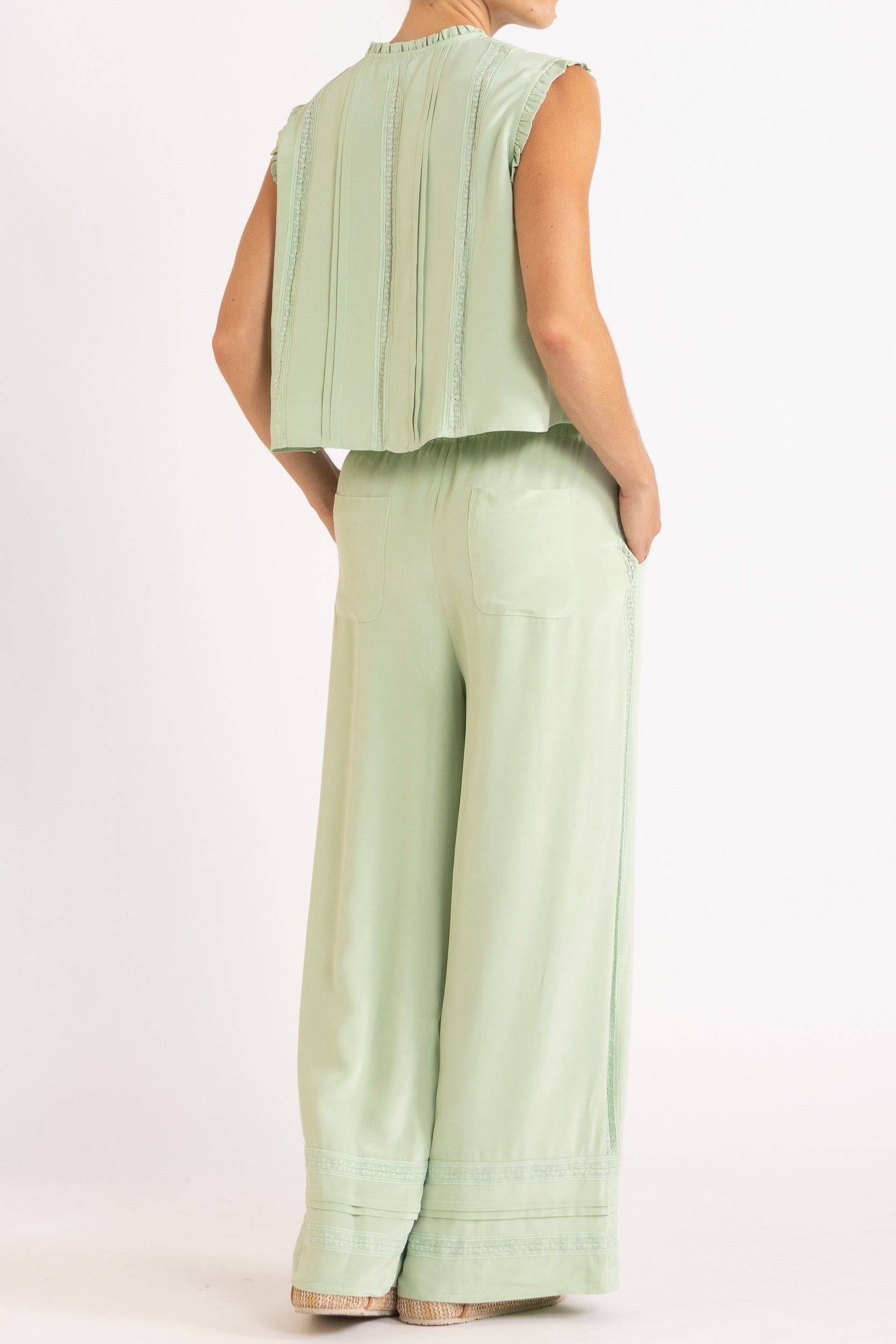 Albrey Silk Crepe Pant