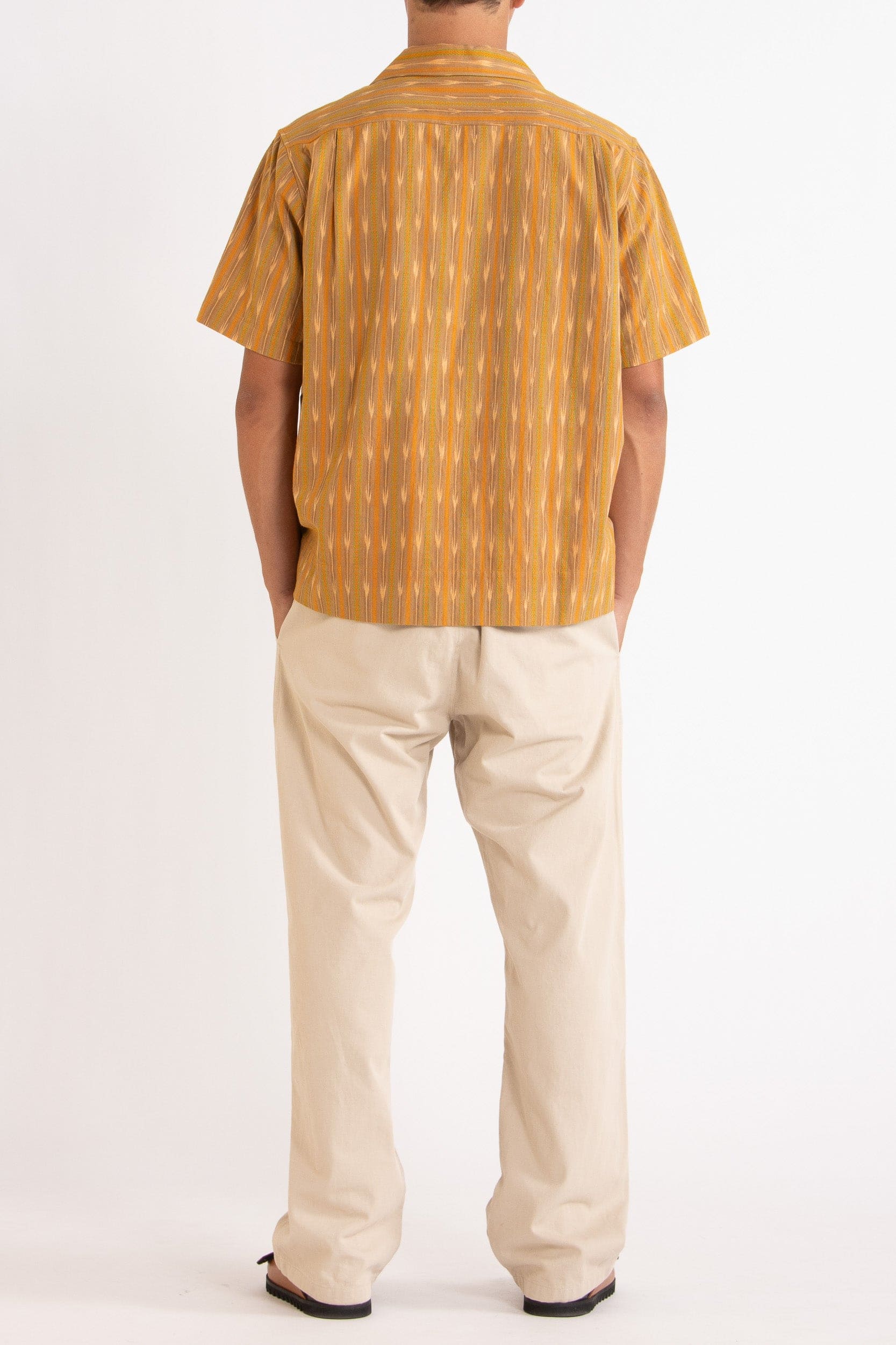 Alden Cotton Ikat Print Short Sleeve Shirt