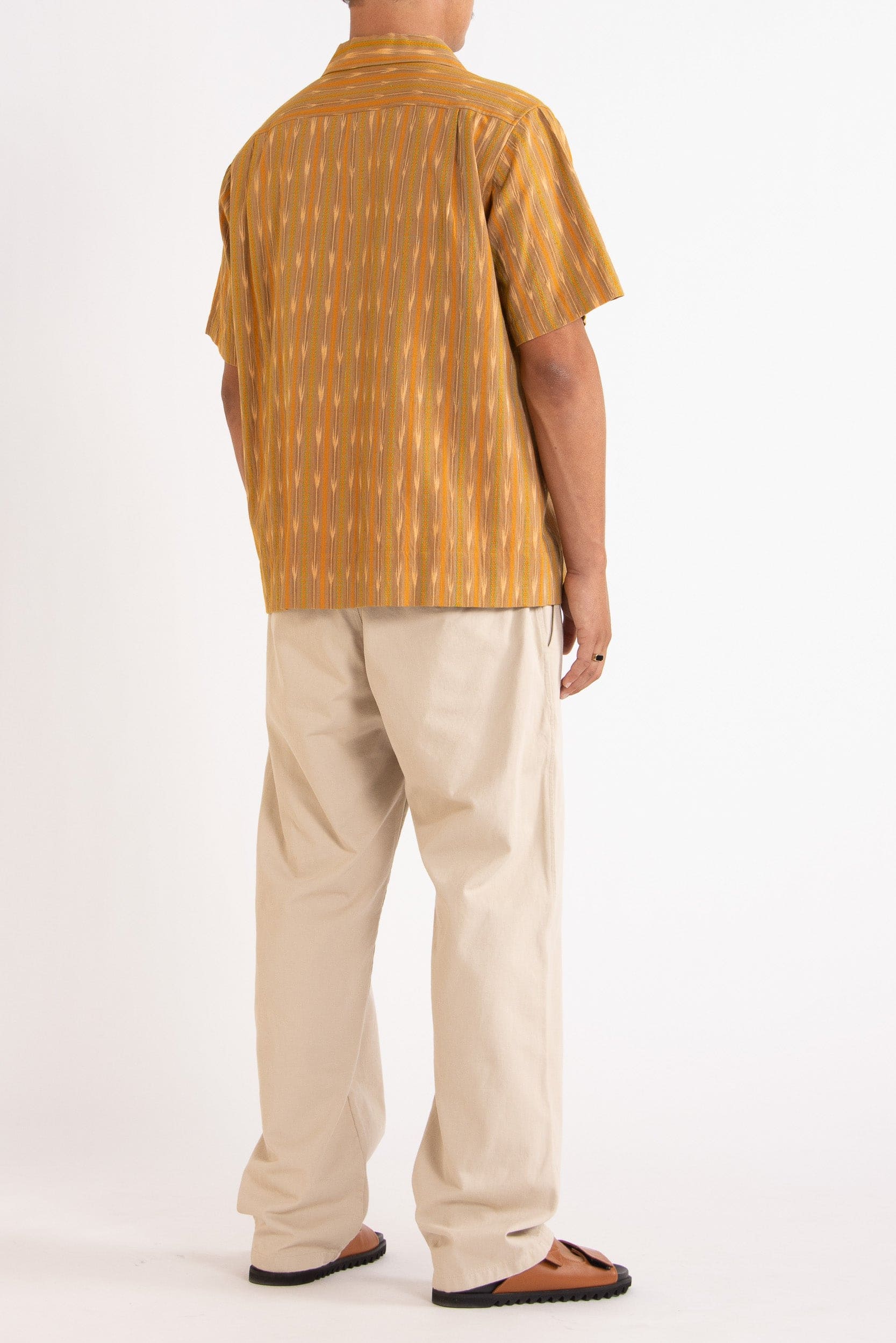 Alden Cotton Ikat Print Short Sleeve Shirt