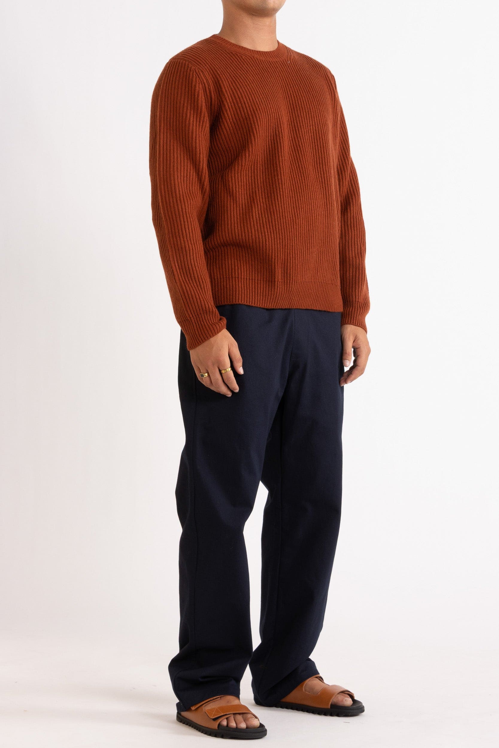 Marcus Wool-Cashmere Crew Sweater