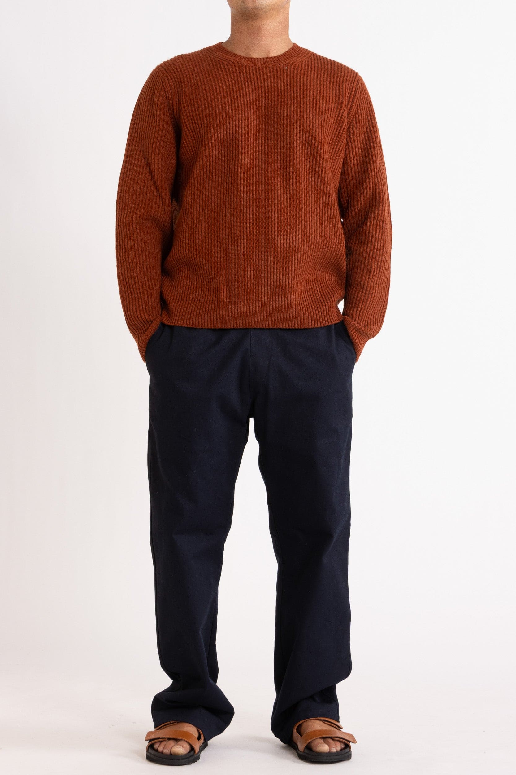 Marcus Wool-Cashmere Crew Sweater