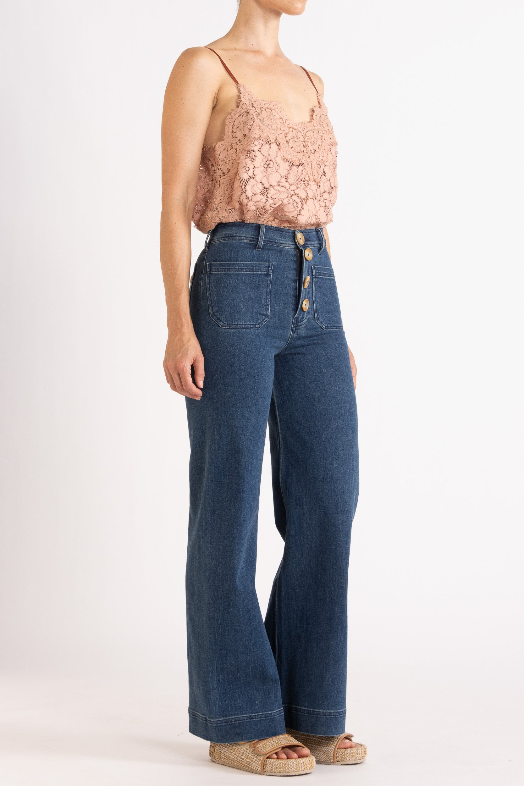 Tilly V Neck Lace Cami