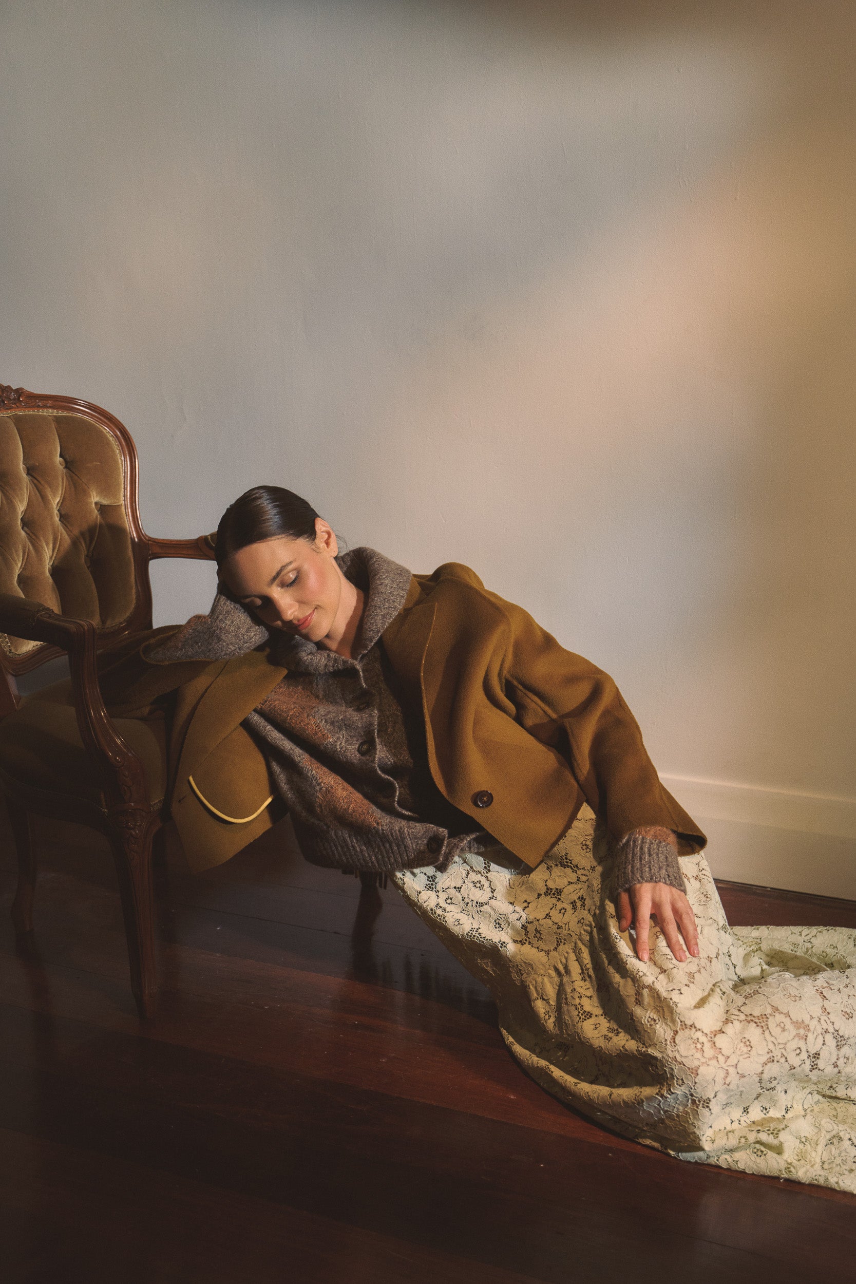 Bernard Cashmere-Silk Shawl Collar Cardigan