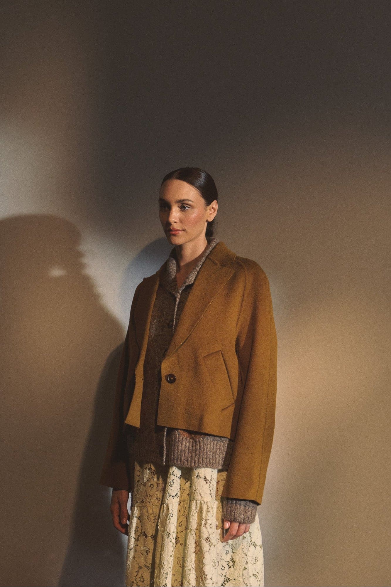 Georgia Wool Fringe Crop Jacket