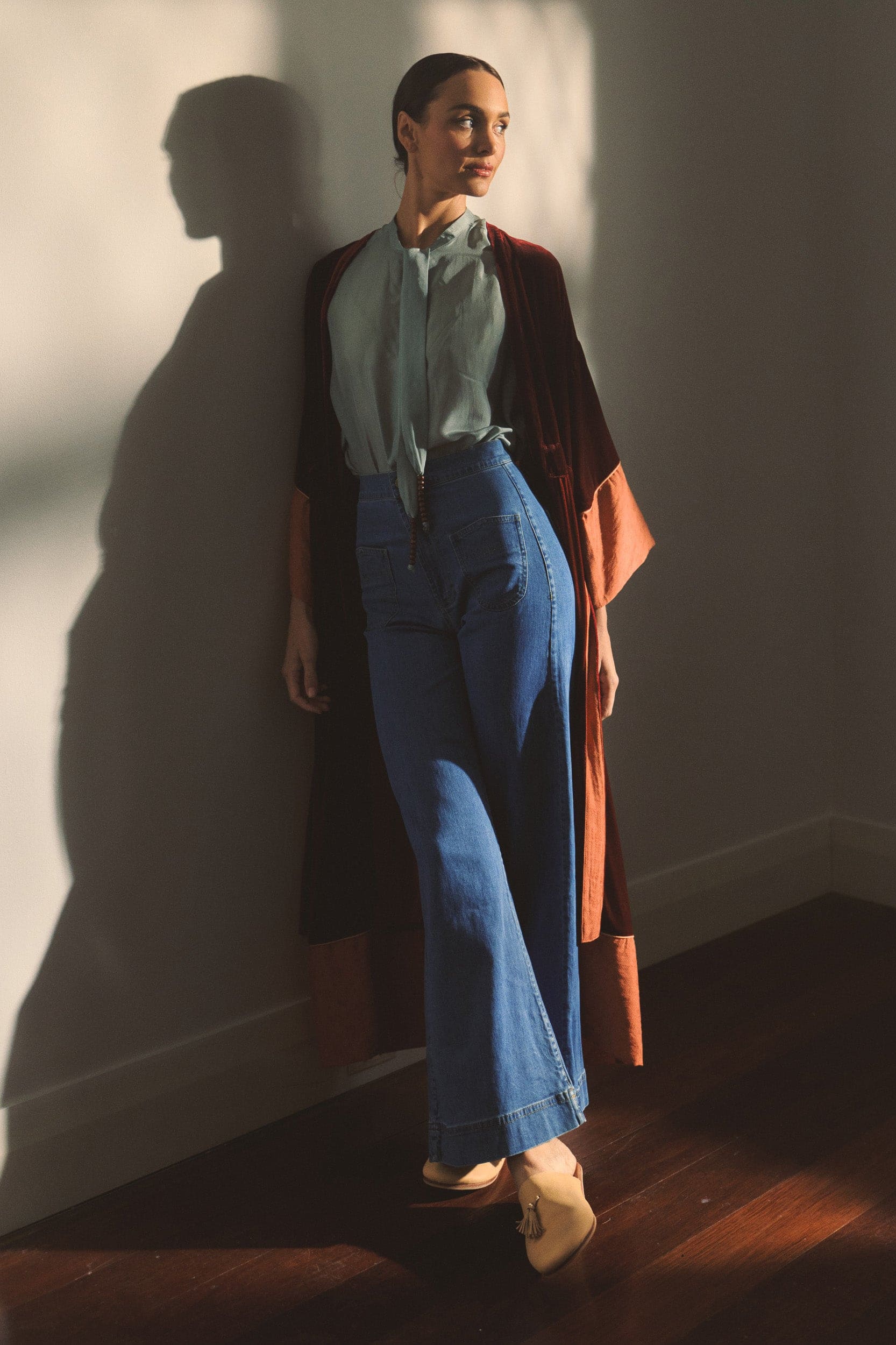 Deme Velvet Satin Duster