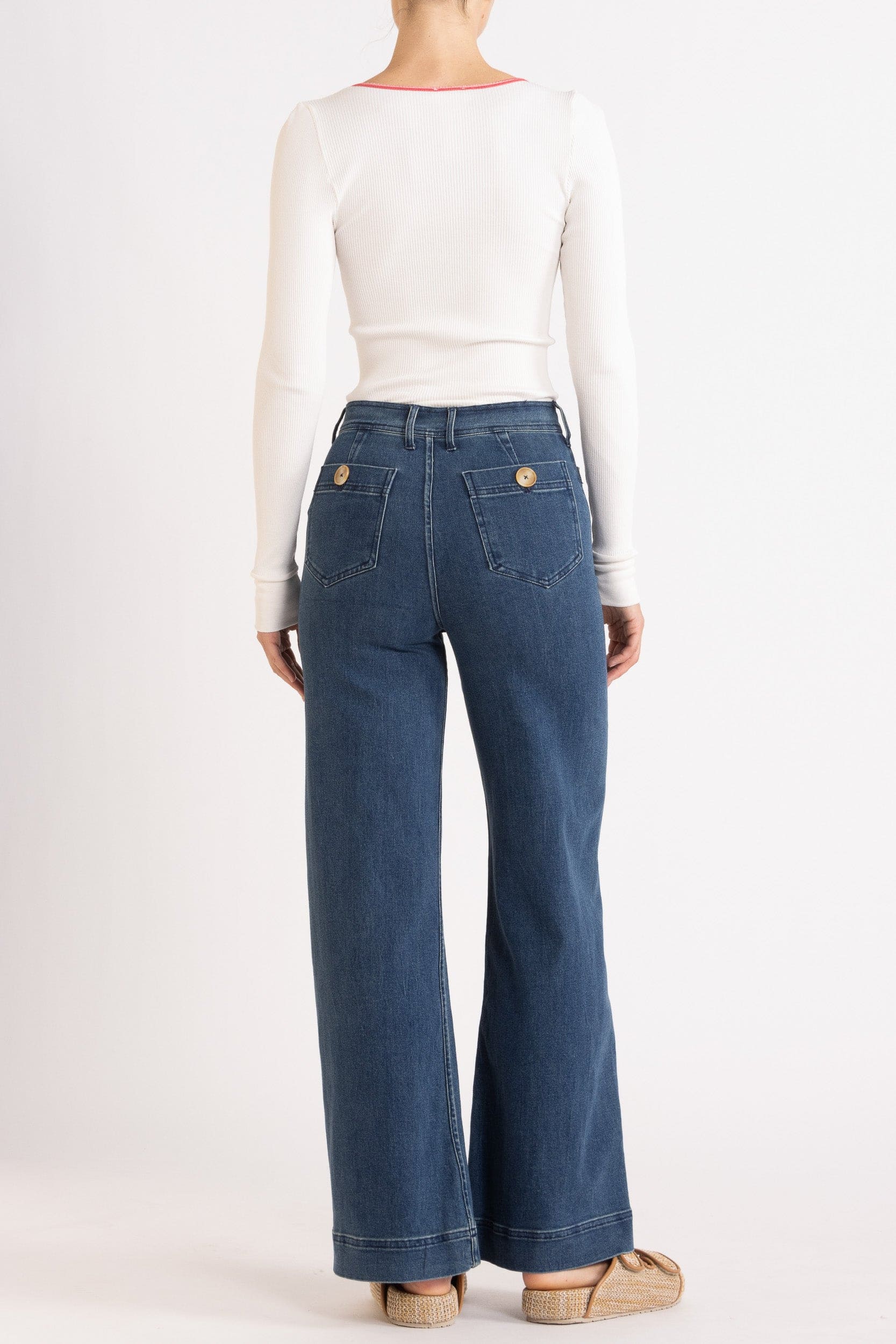 Carli Ribbed Silk-Cotton Long Sleeve Top