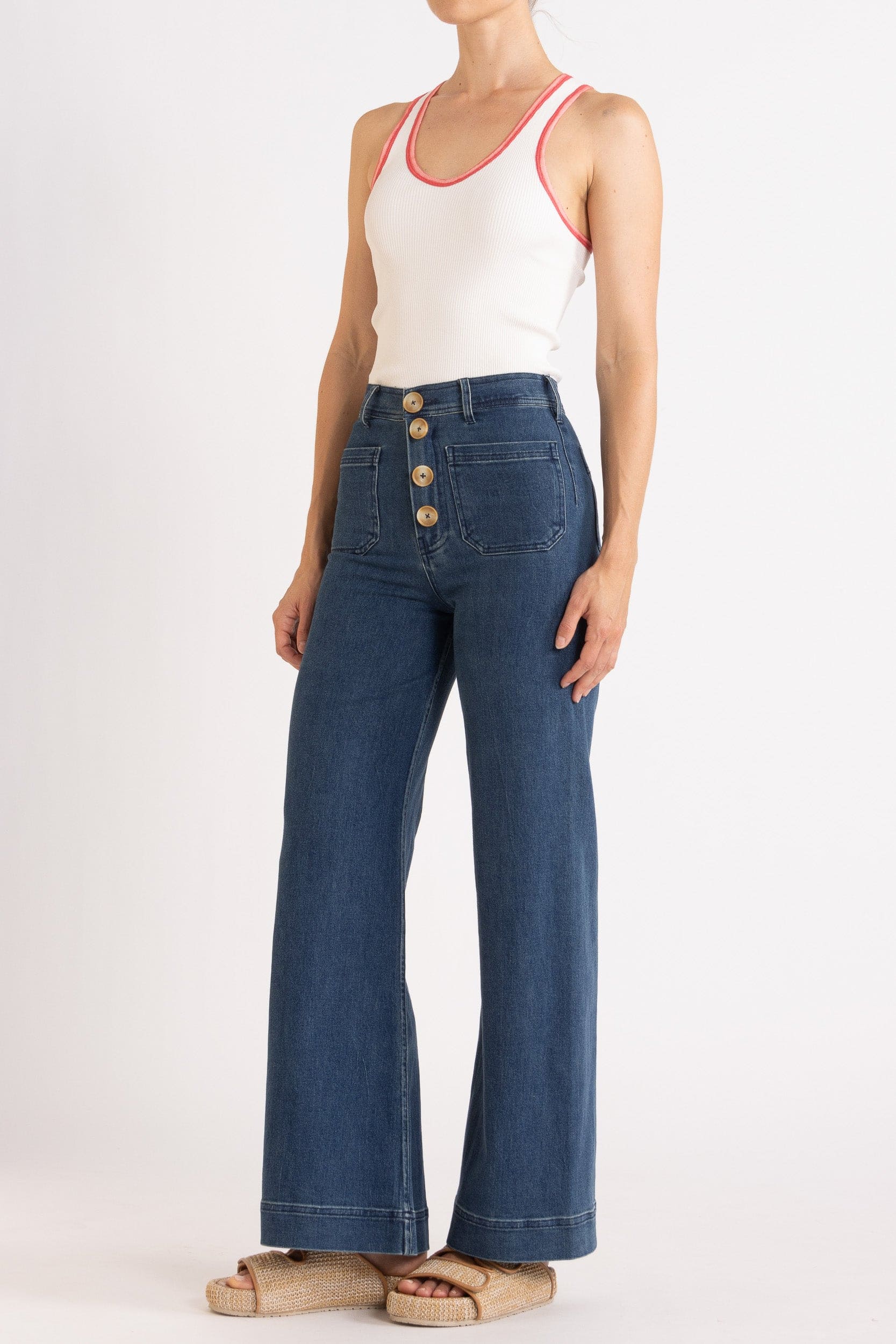 Carli Ribbed Silk-Cotton Singlet