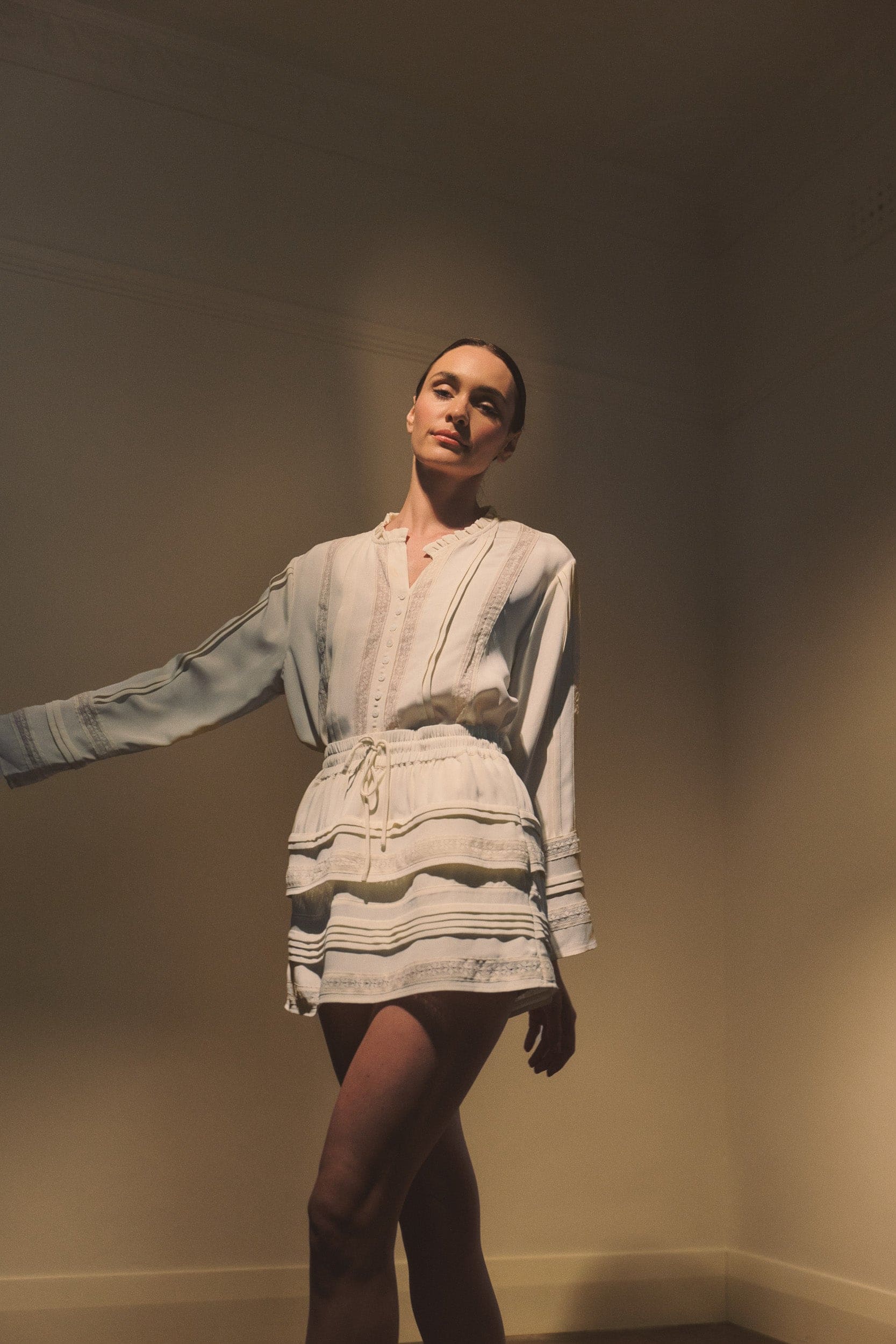 Albrey Silk Crepe Short