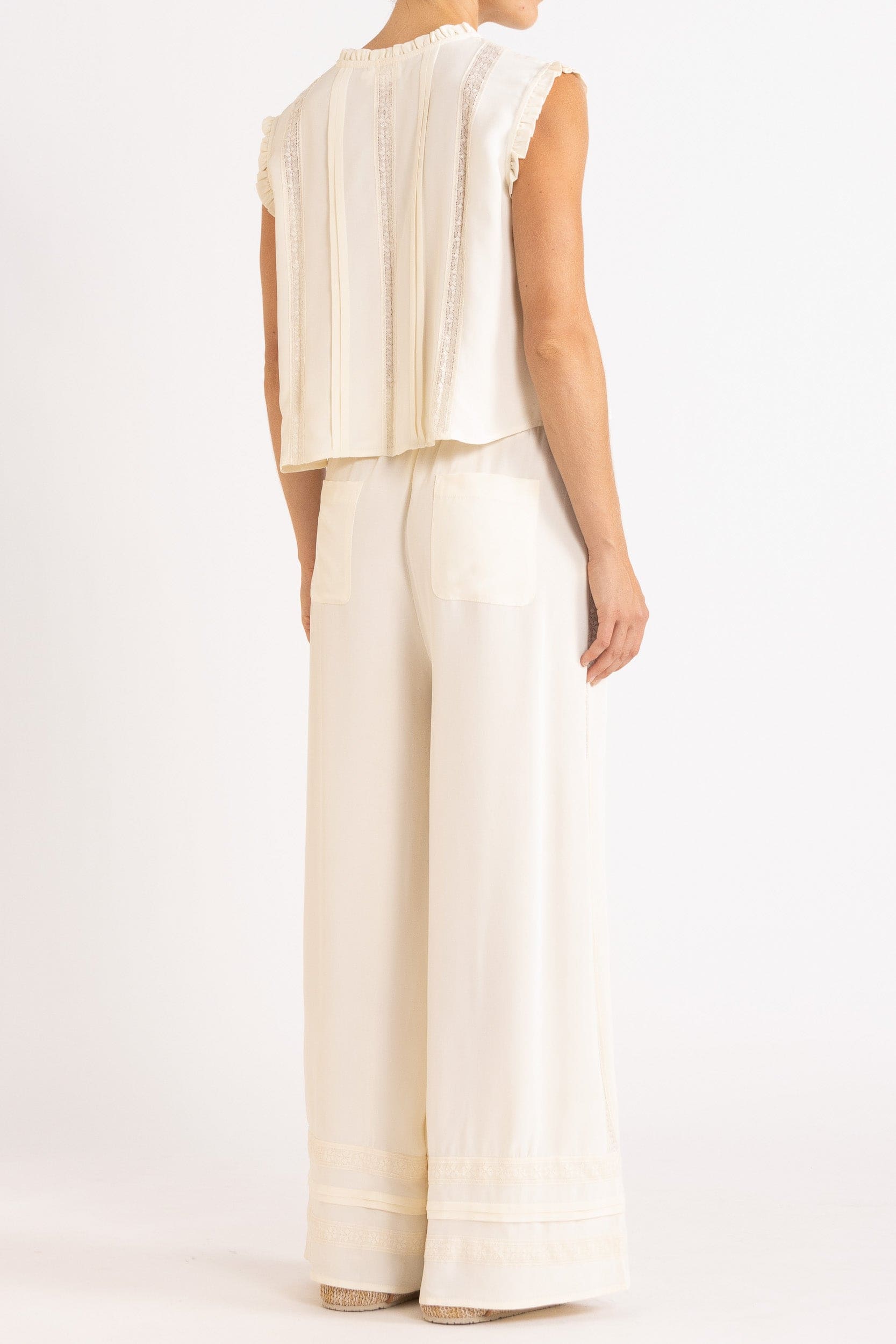 Albrey Silk Crepe Pant