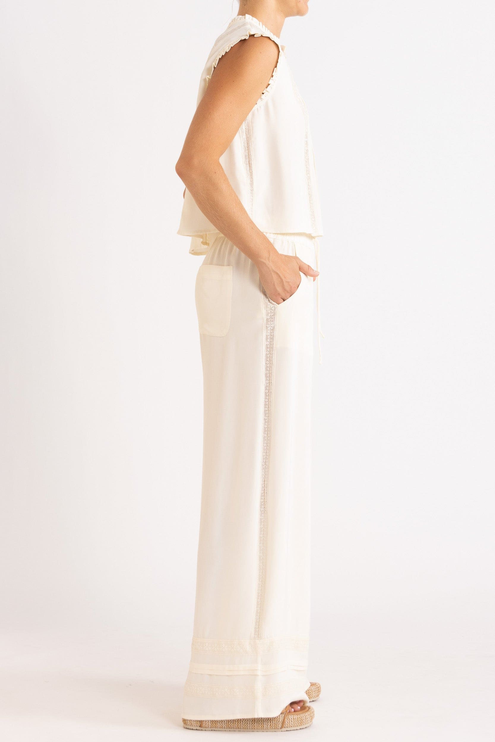 Albrey Silk Crepe Pant