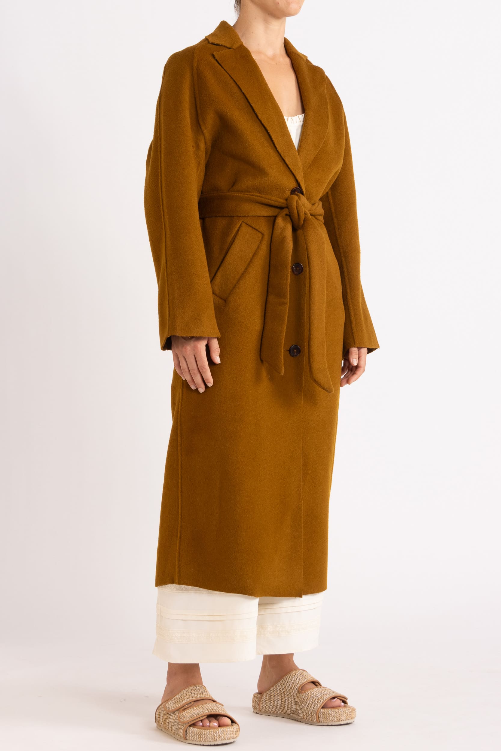 Georgia Wool Fringe Coat