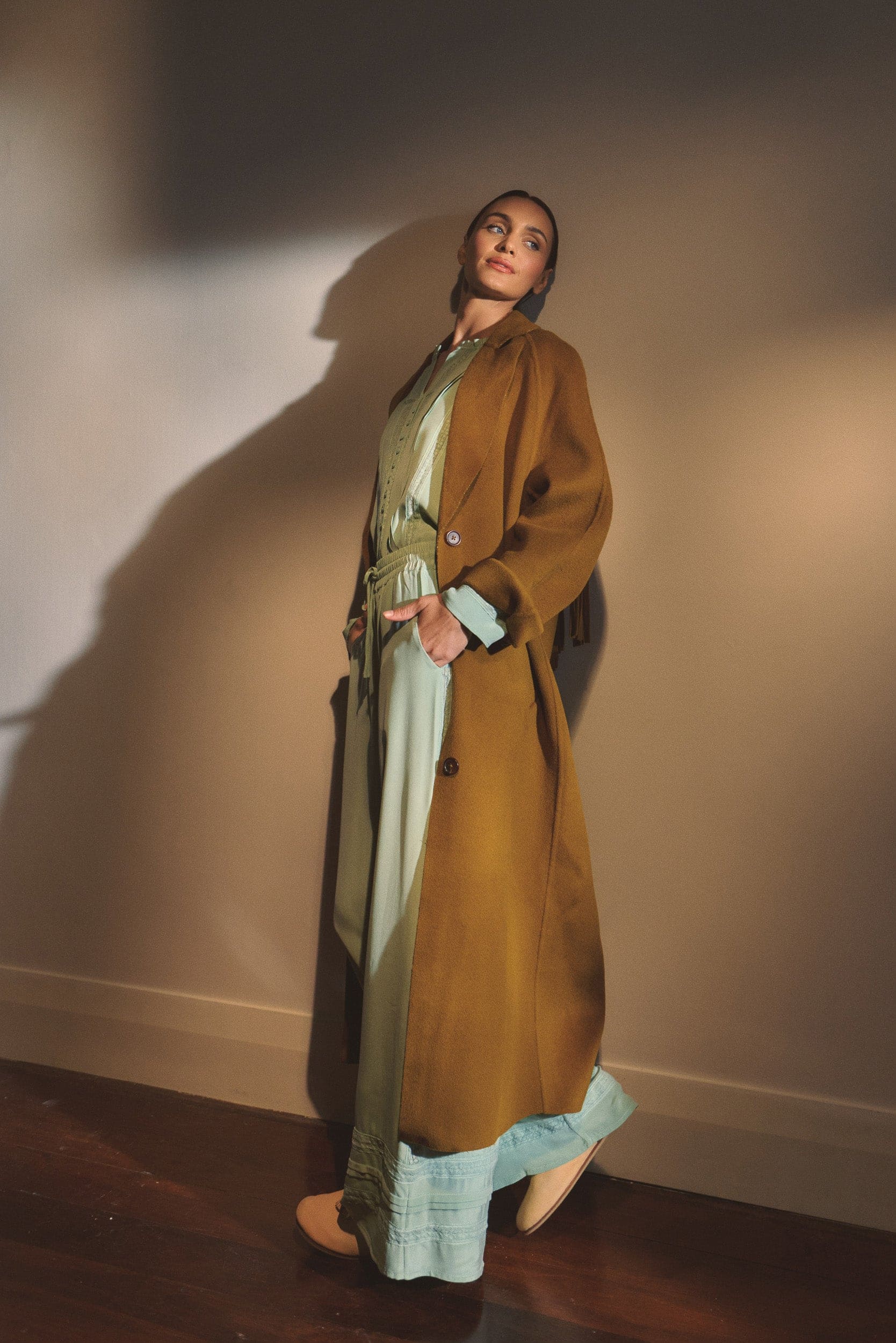 Albrey Silk Crepe Long Sleeve Top