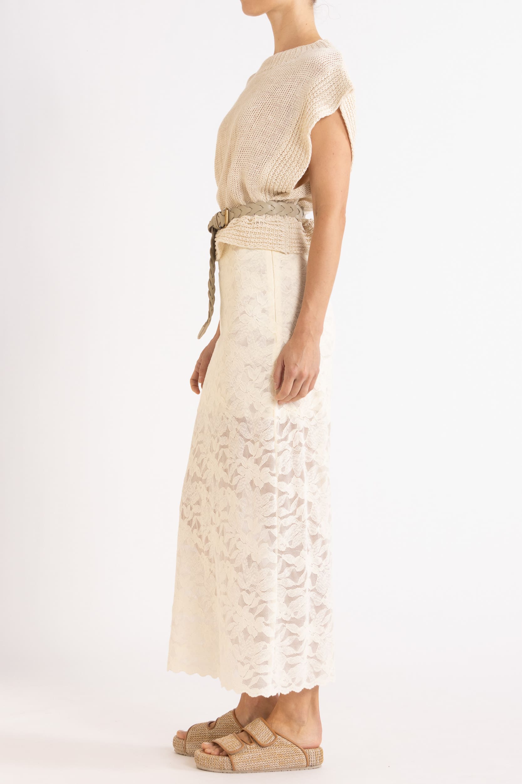 Lara Woven Leather Belt