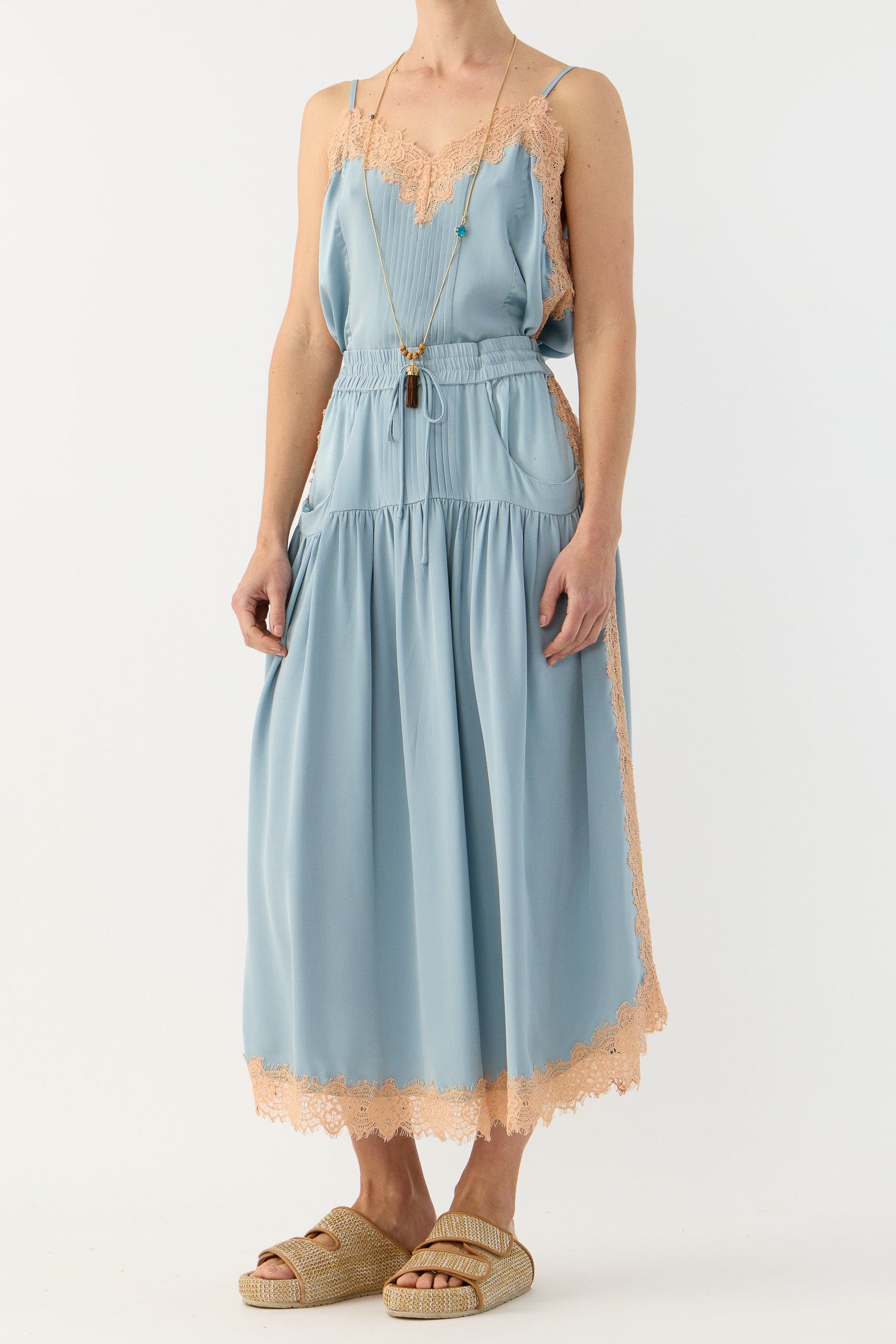 Brodie Silk & Lace Skirt