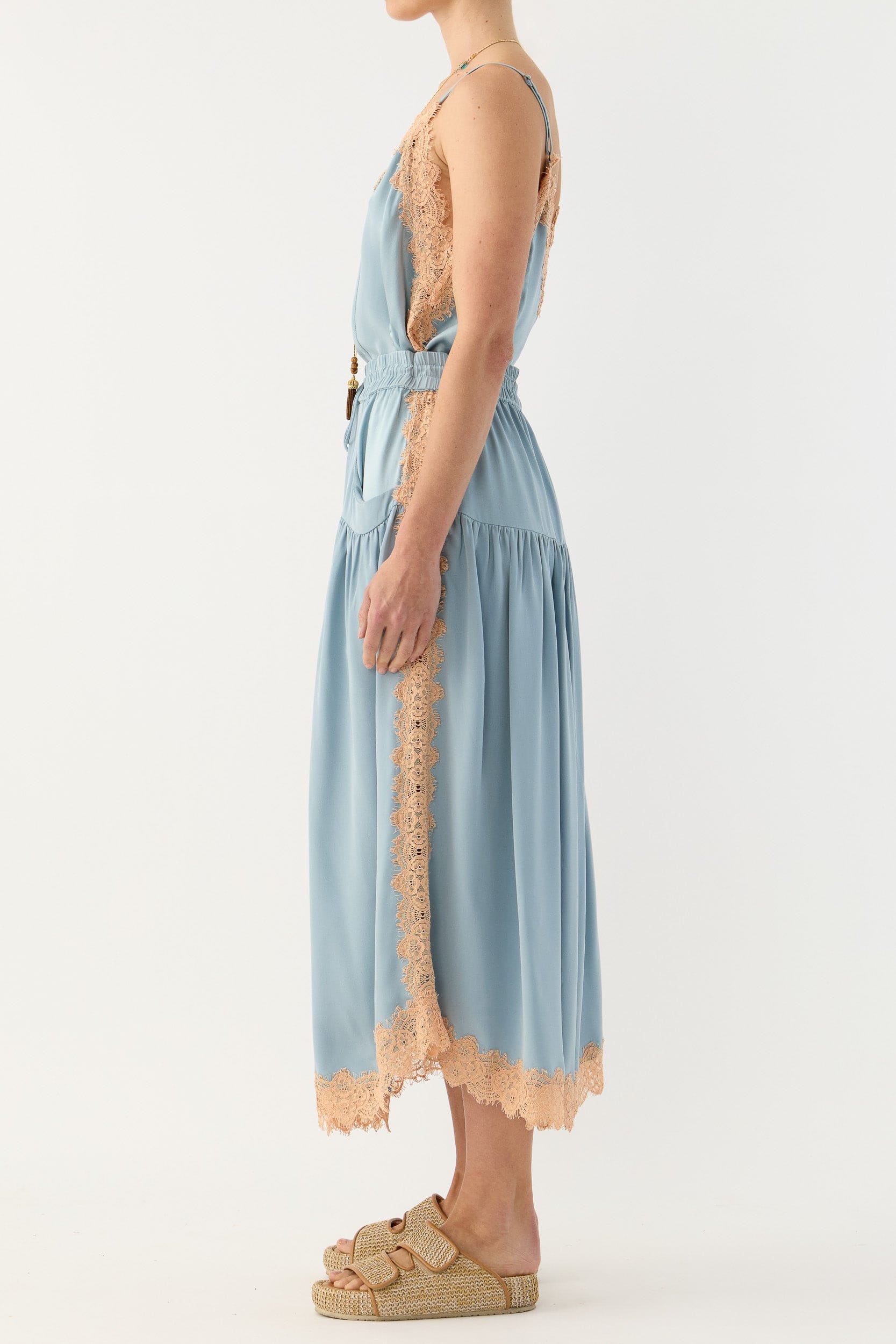 Brodie Silk & Lace Skirt