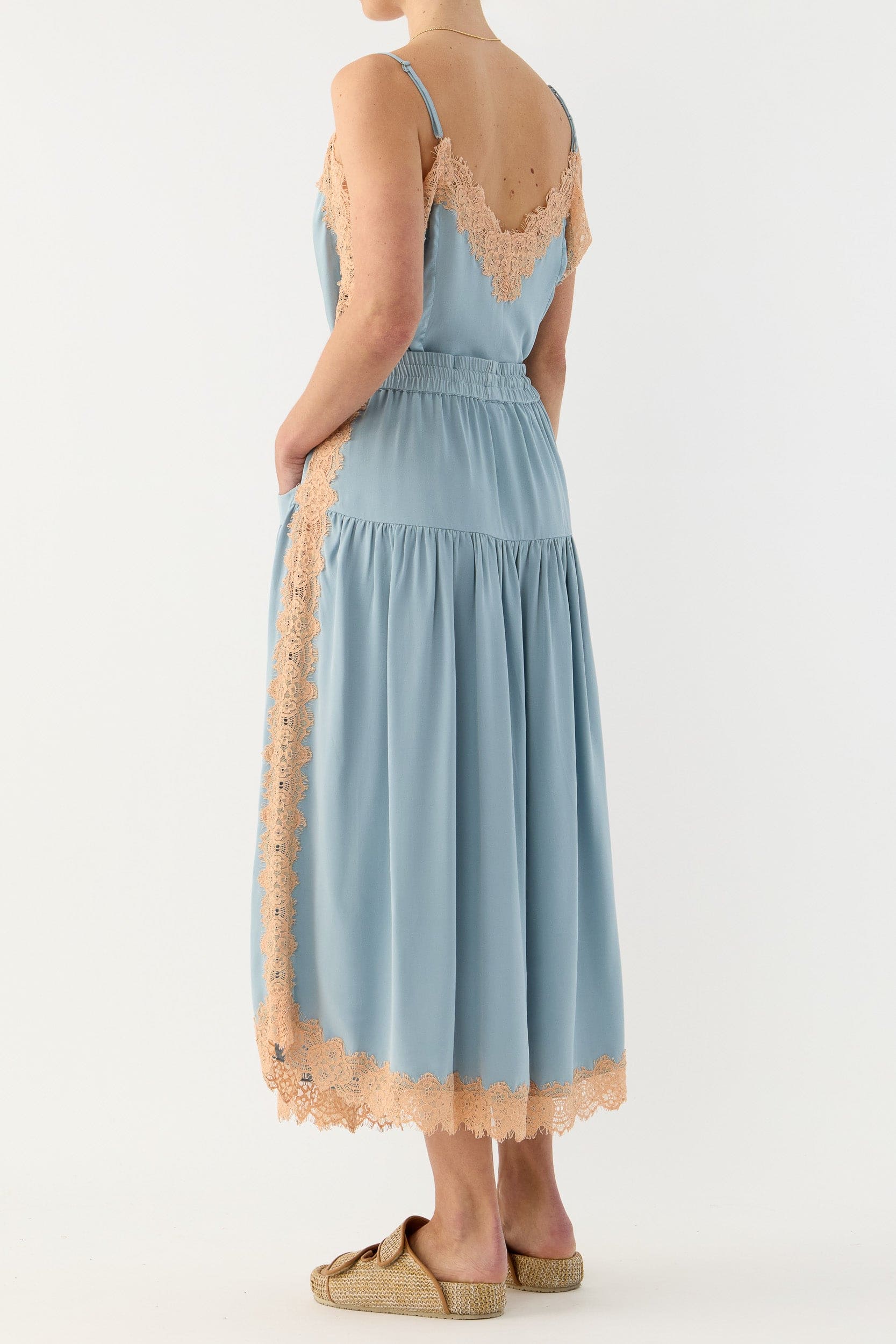 Brodie Silk & Lace Skirt