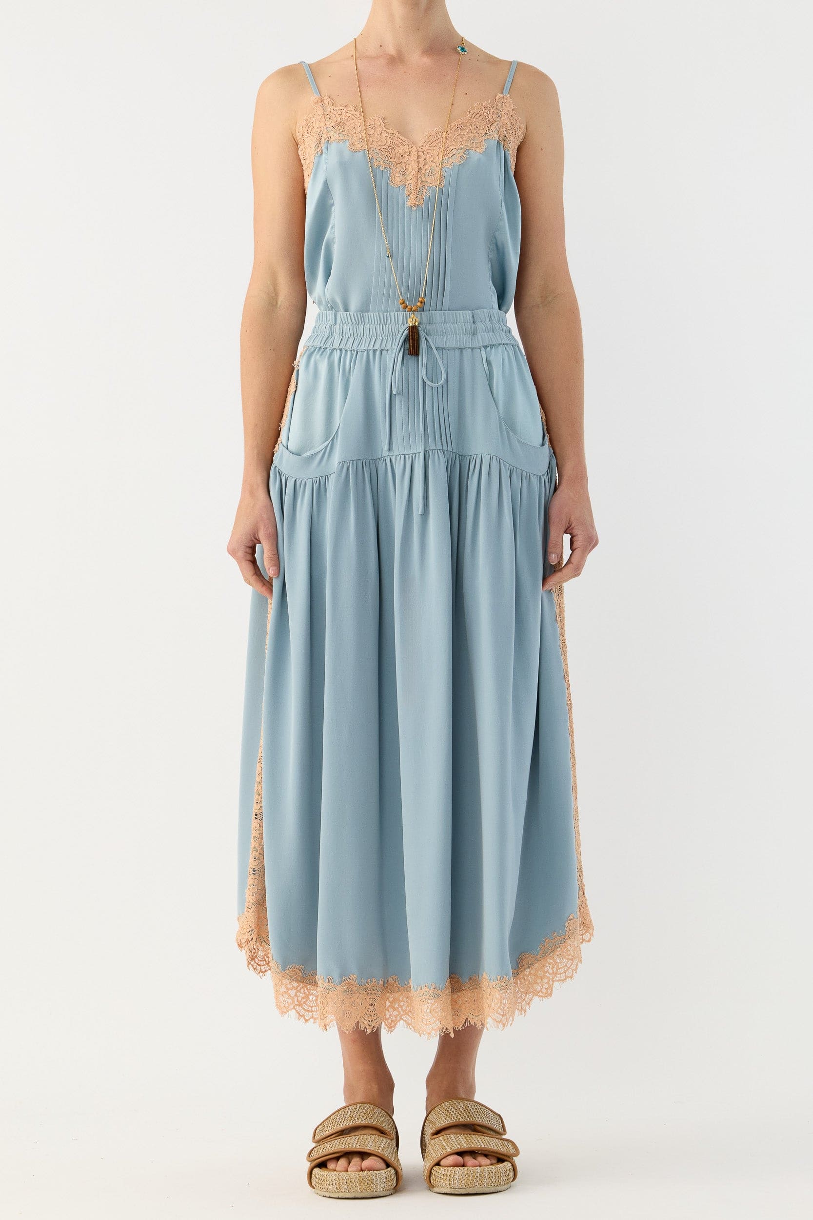 Brodie Silk & Lace Skirt