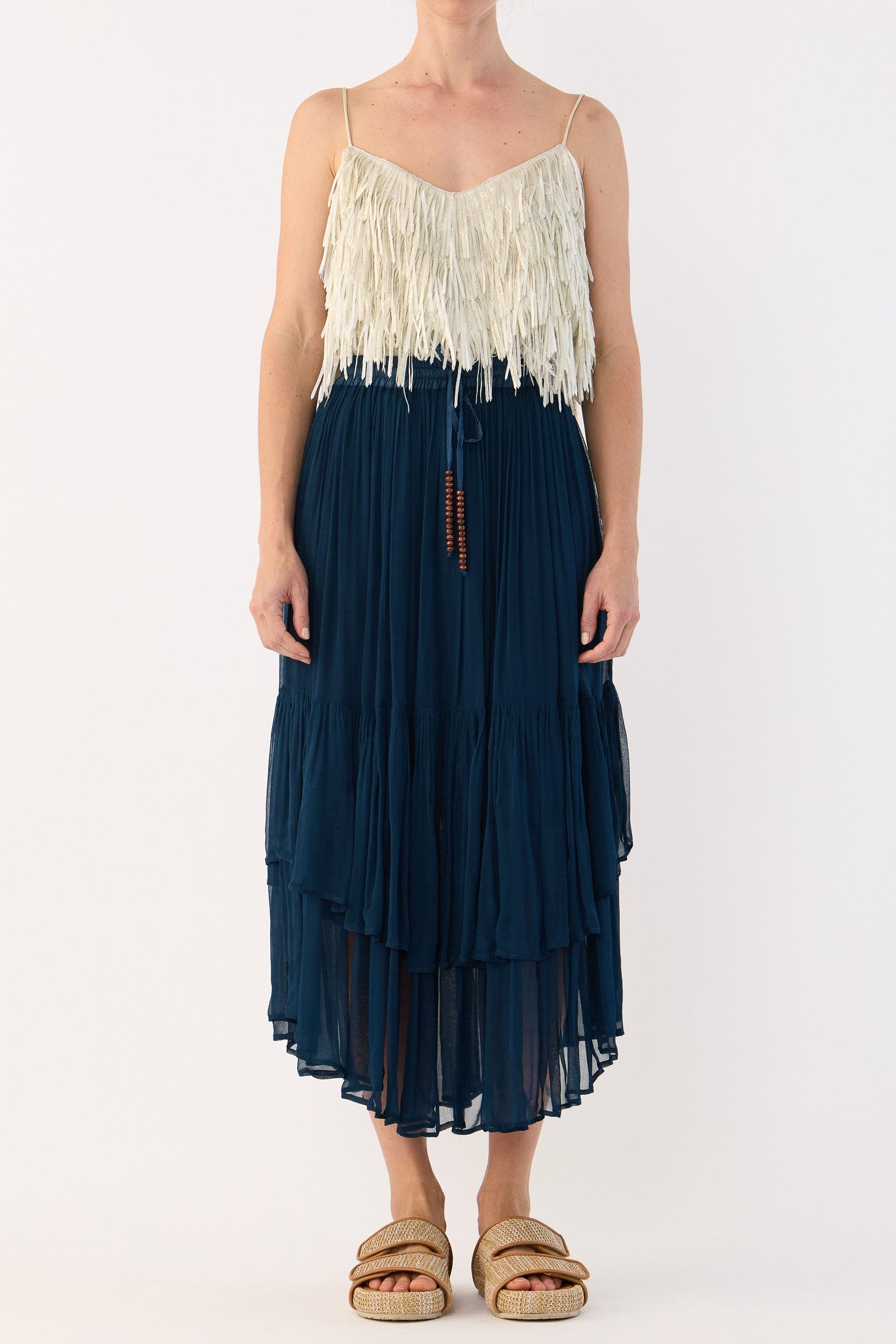 Anna Mae Metallic Tassel Cami