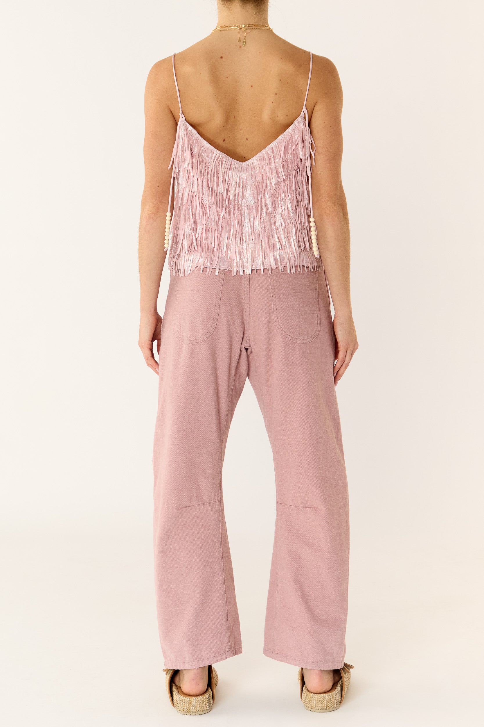 Anna Mae Metallic Tassel Cami