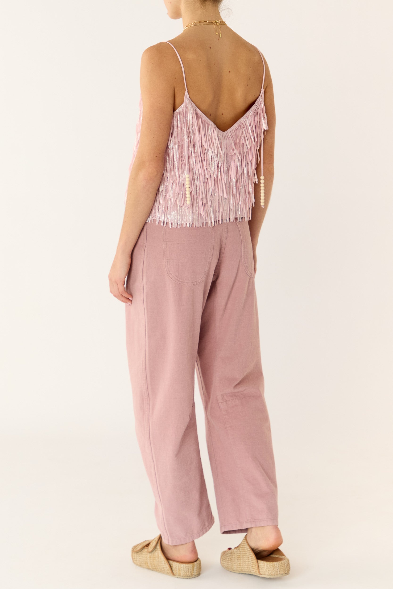 Anna Mae Metallic Tassel Cami