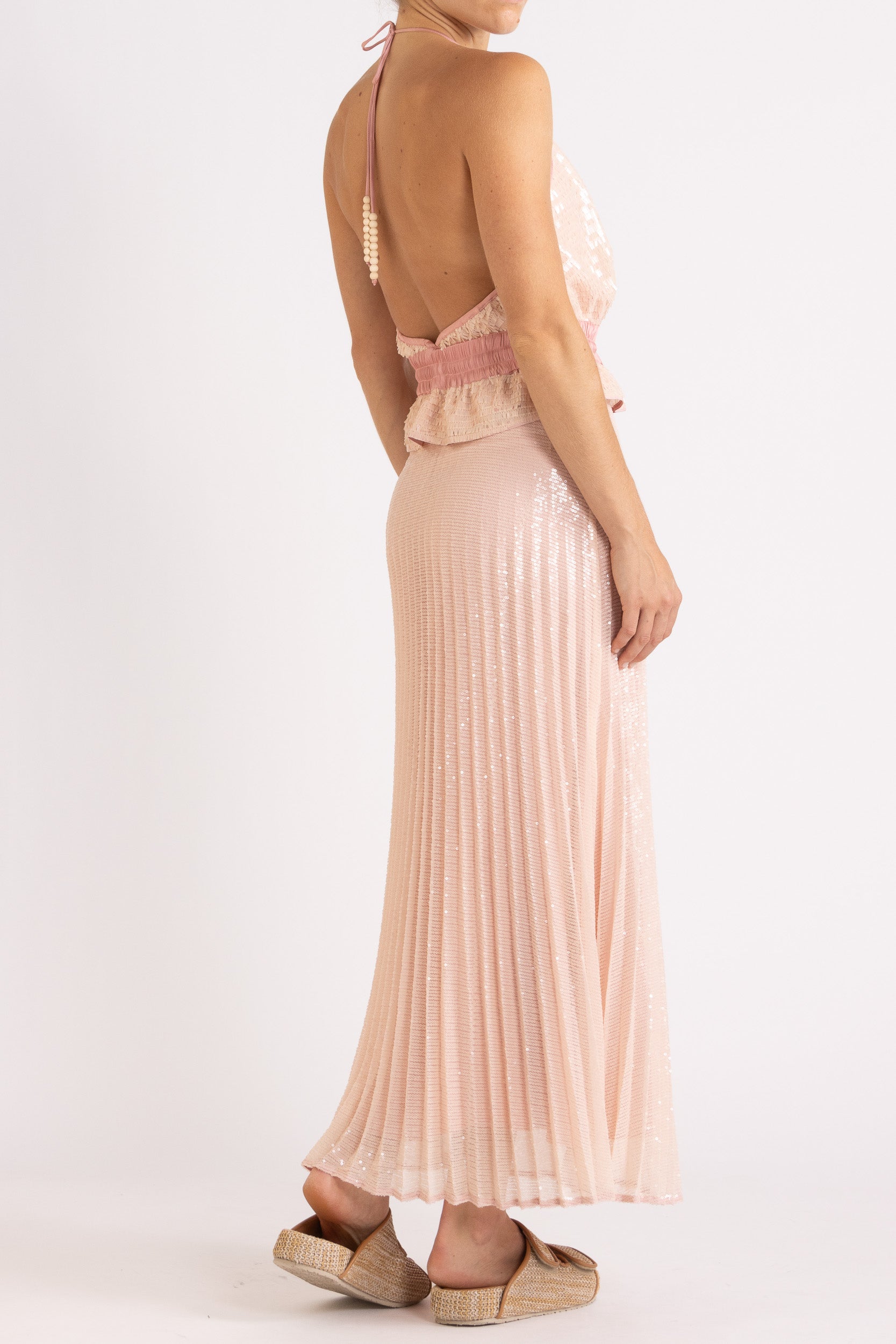 Marella Halter Neck Sequin Top