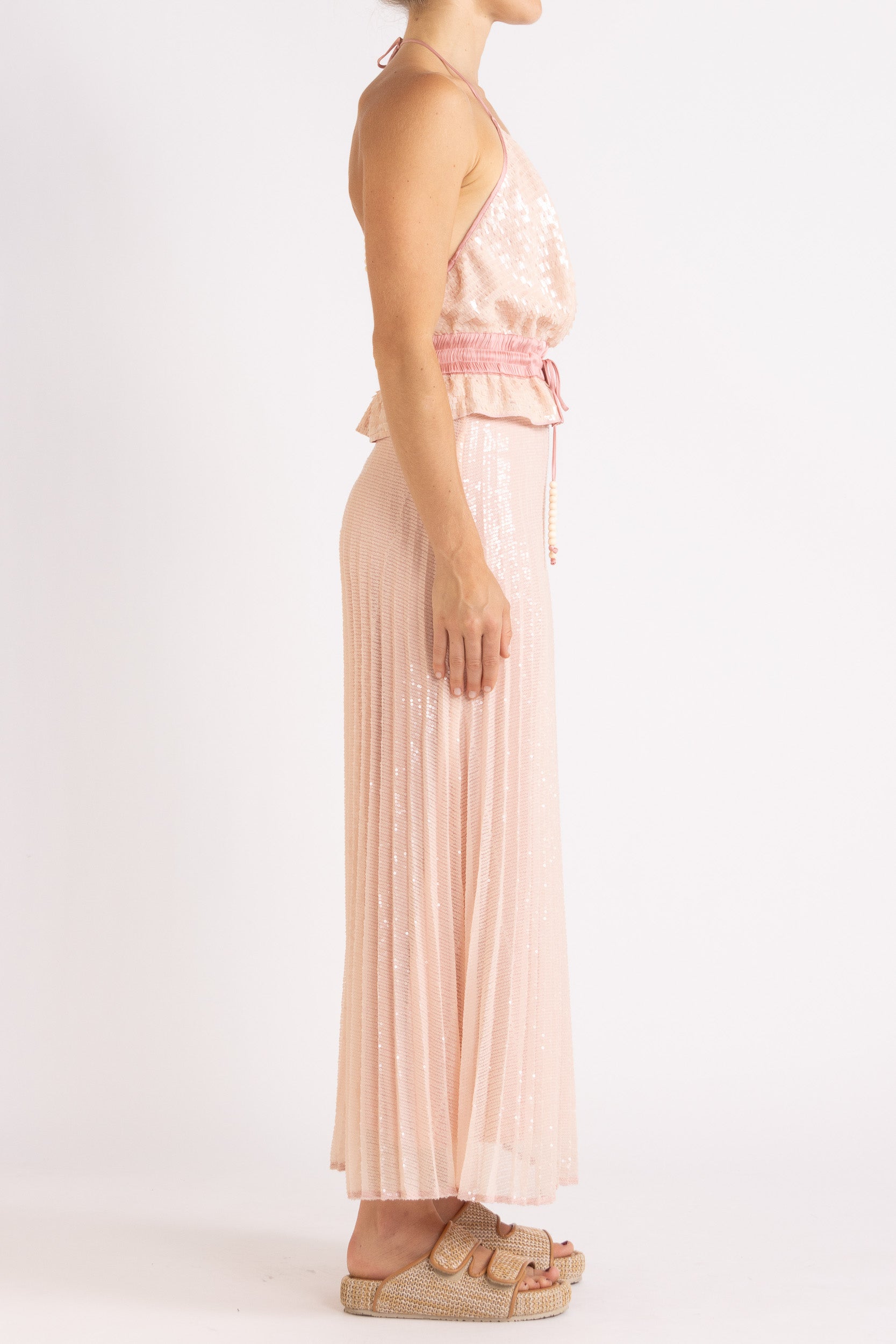 Marella Halter Neck Sequin Top