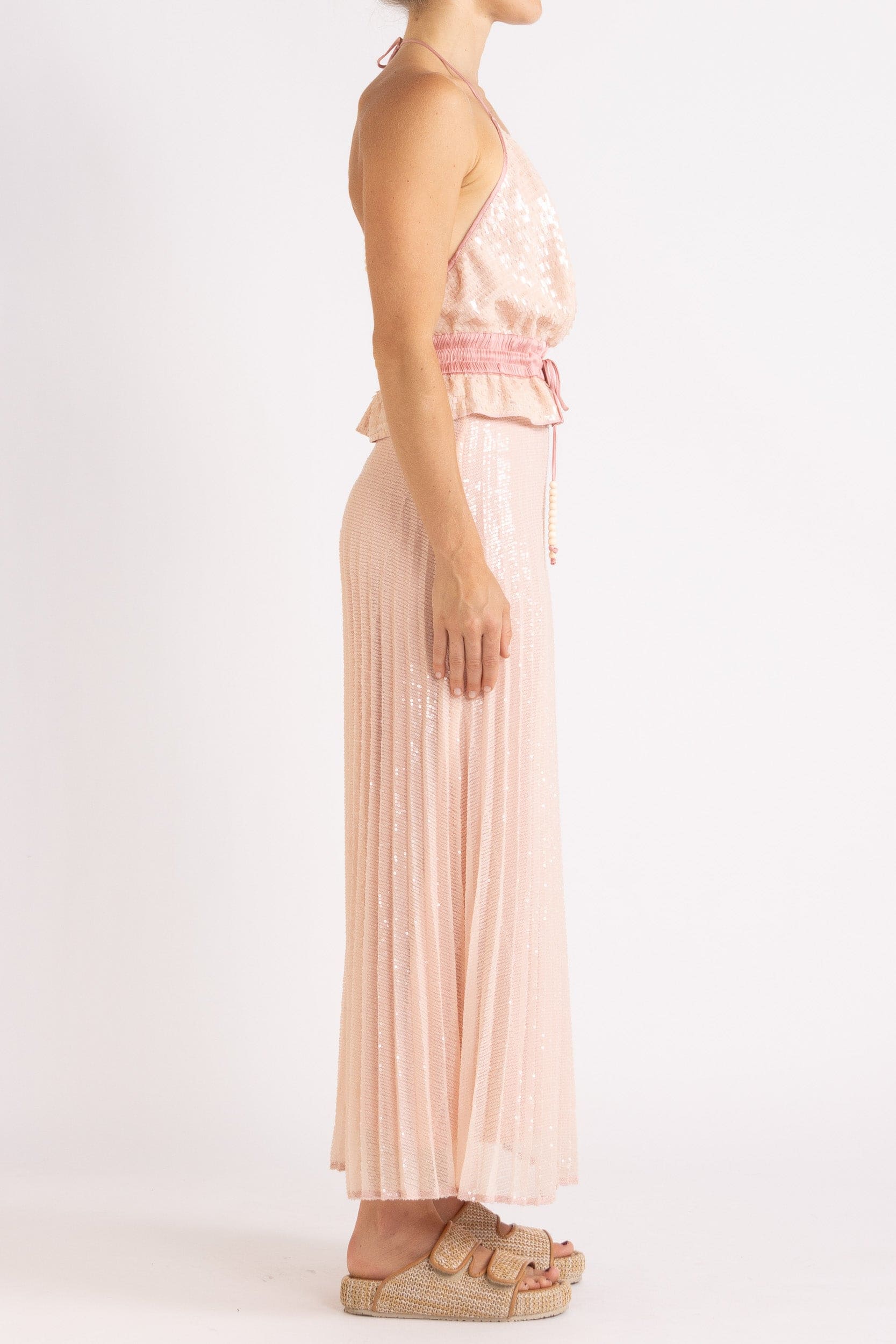 Marella Halter Neck Sequin Top