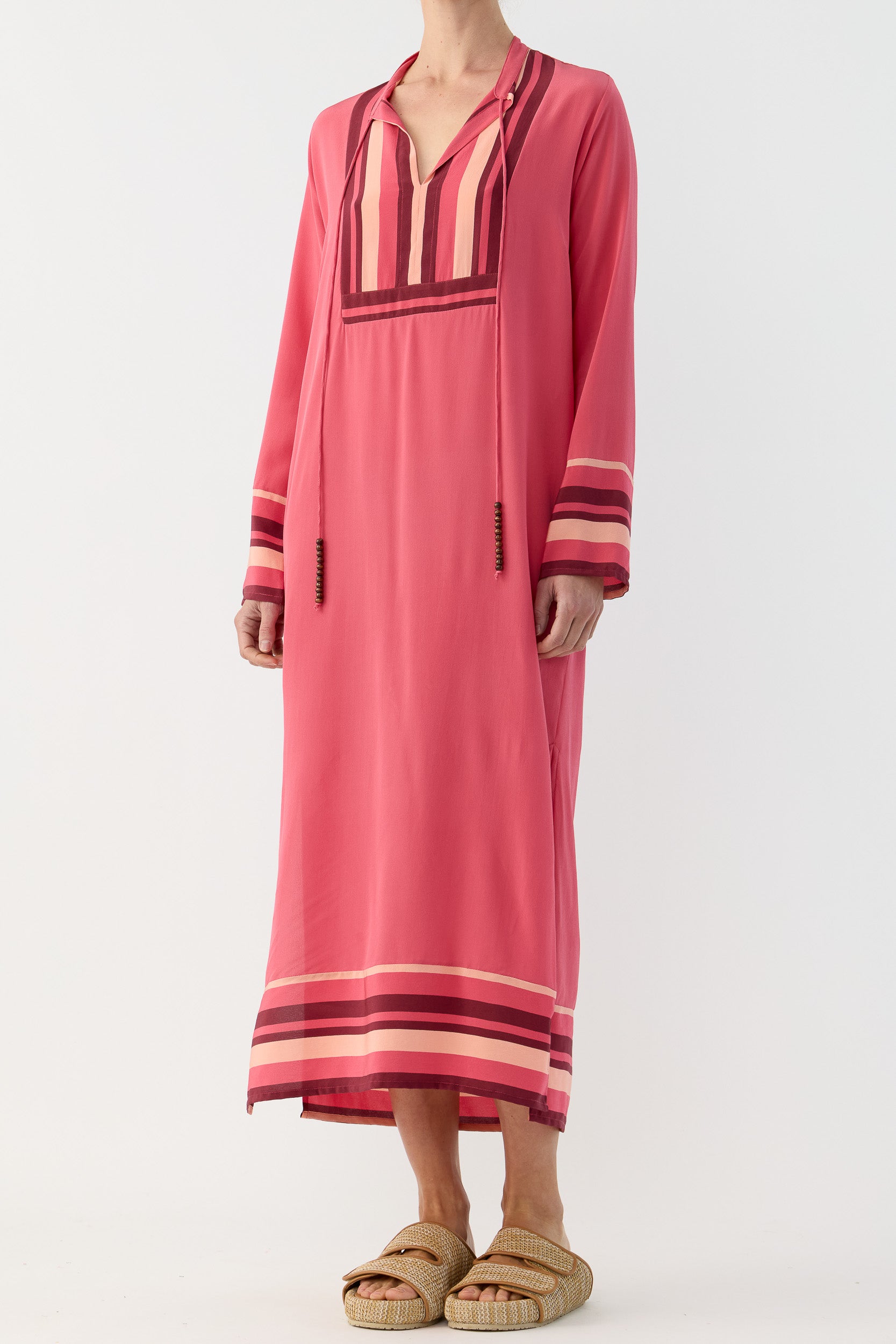 Lilia Silk Crepe de Chine Tunic Dress