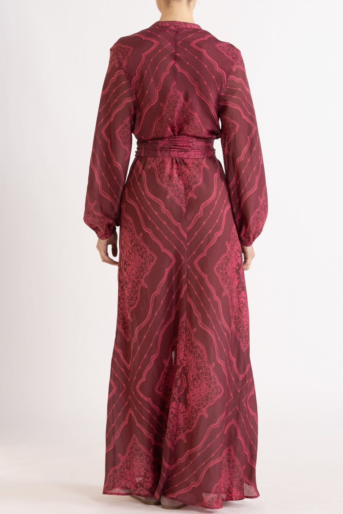 Renee Printed Silk Shirt Dress